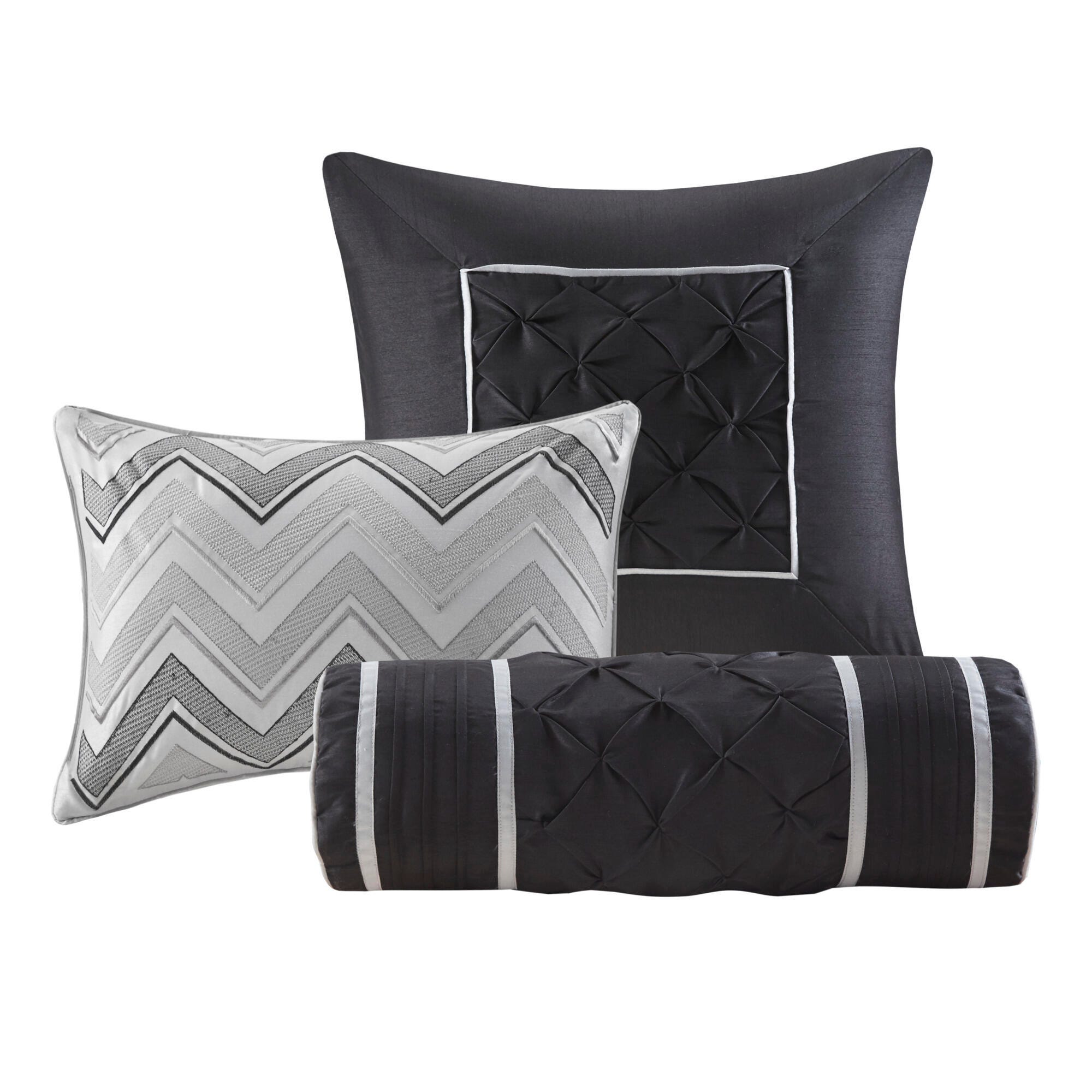 JLA Home Laurel Comforter Set, Gray, large