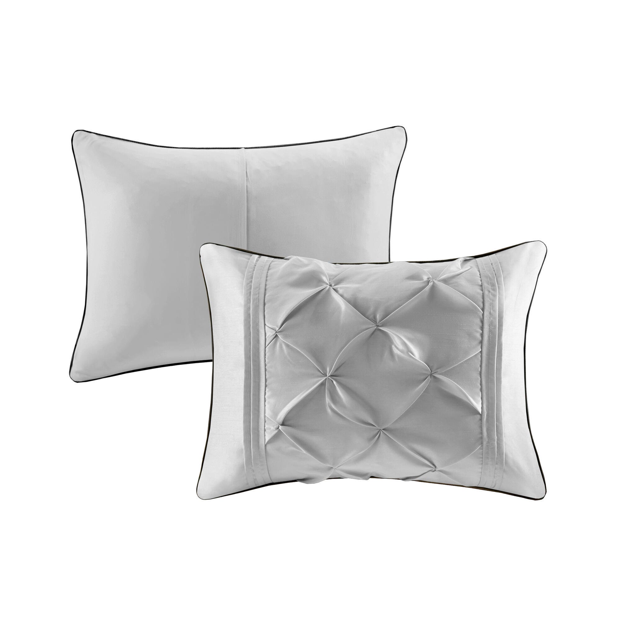 JLA Home Laurel Comforter Set, Gray, large