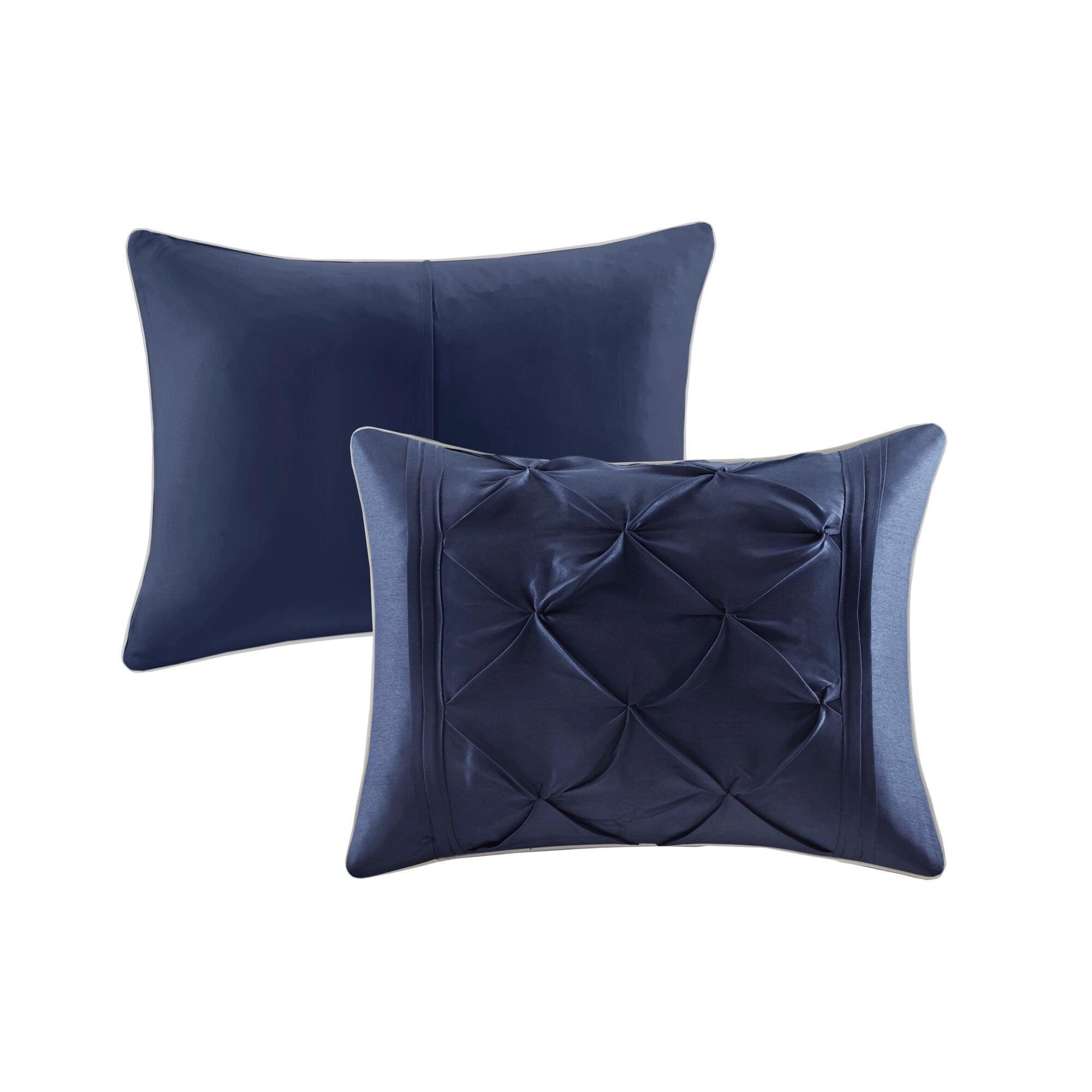 JLA Home Laurel Comforter Set, Navy, large
