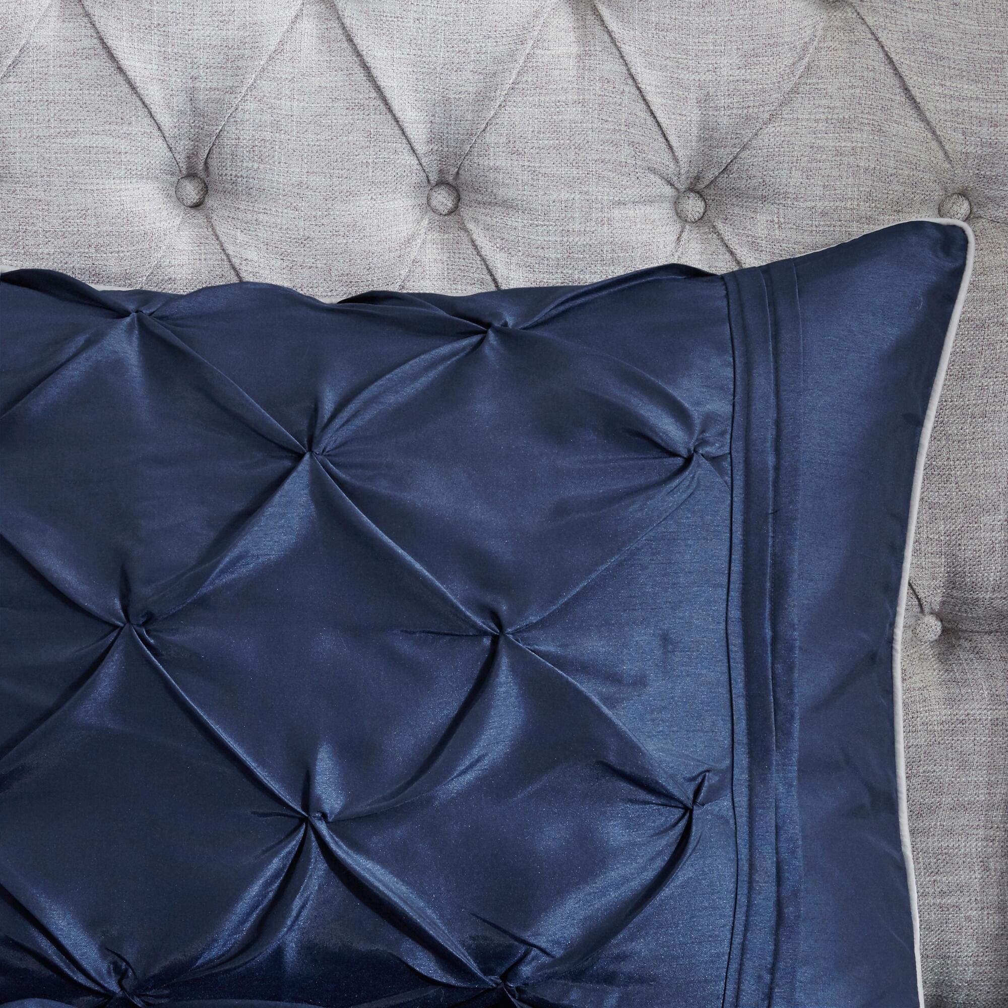 JLA Home Laurel Comforter Set, Navy, large
