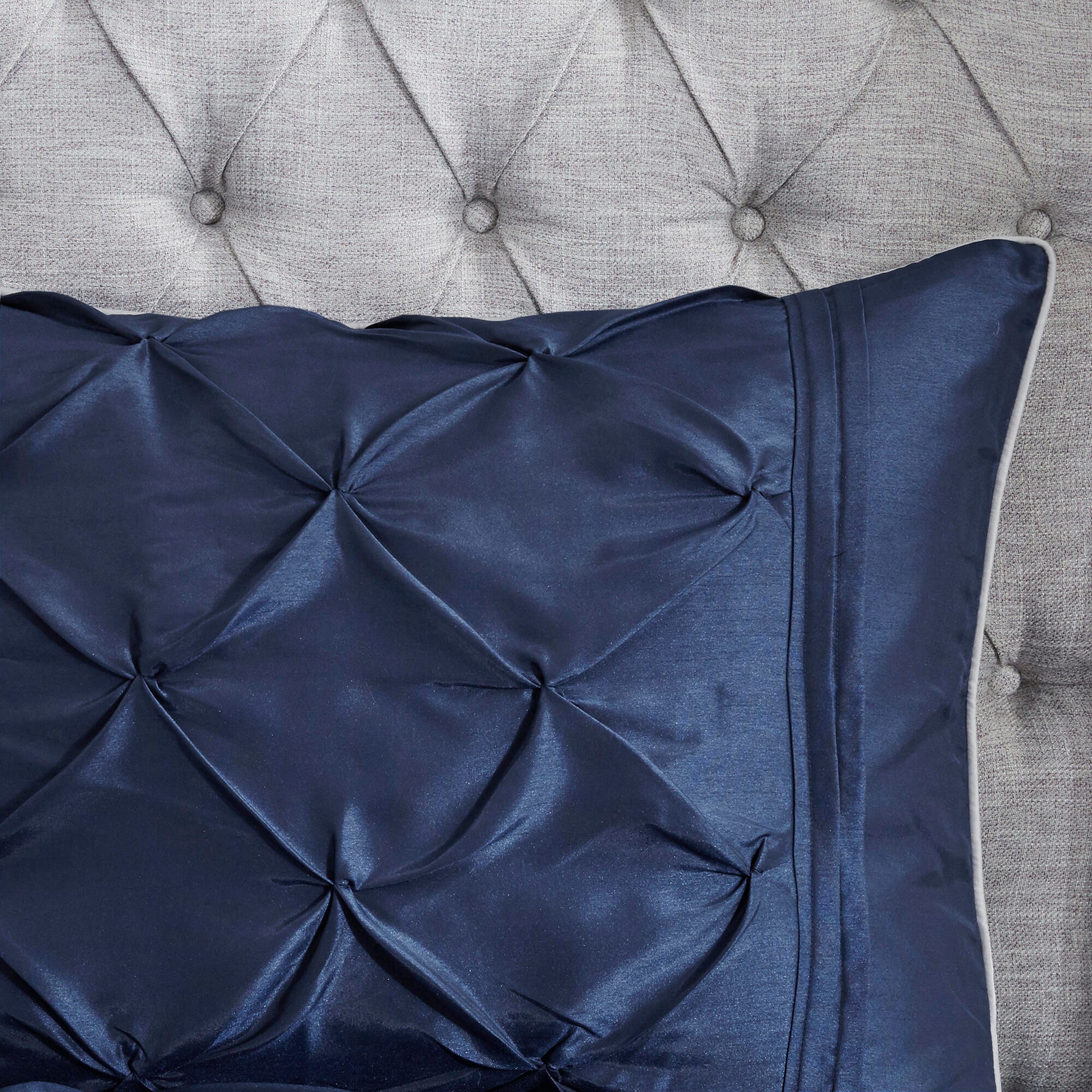 JLA Home Laurel Comforter Set, Navy, large