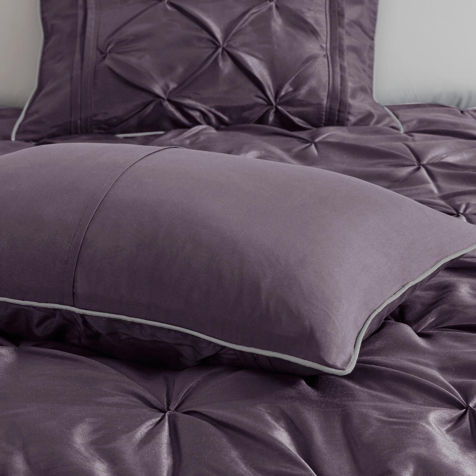 JLA Home Laurel Comforter Set, Plum, large