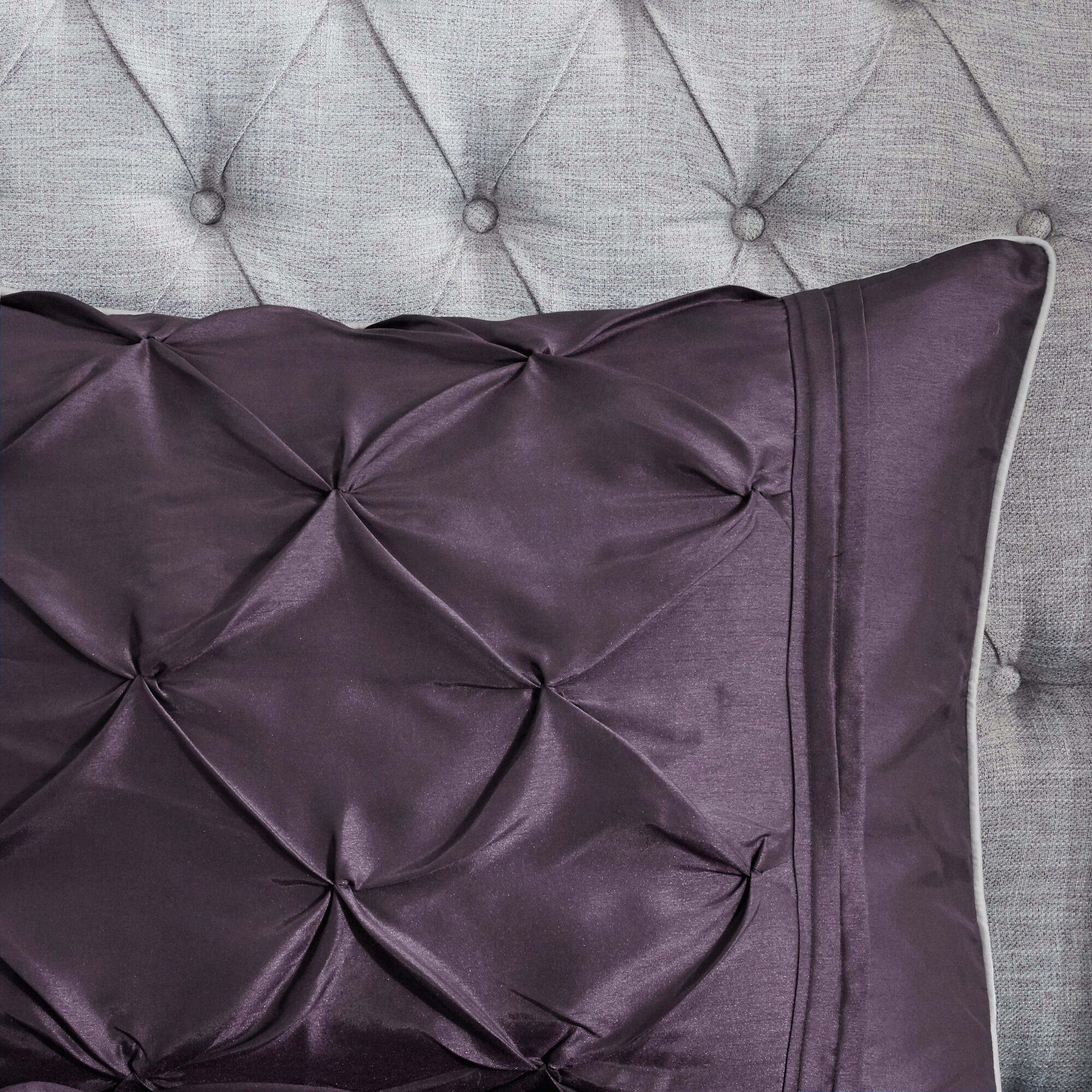 JLA Home Laurel Comforter Set, Plum, large