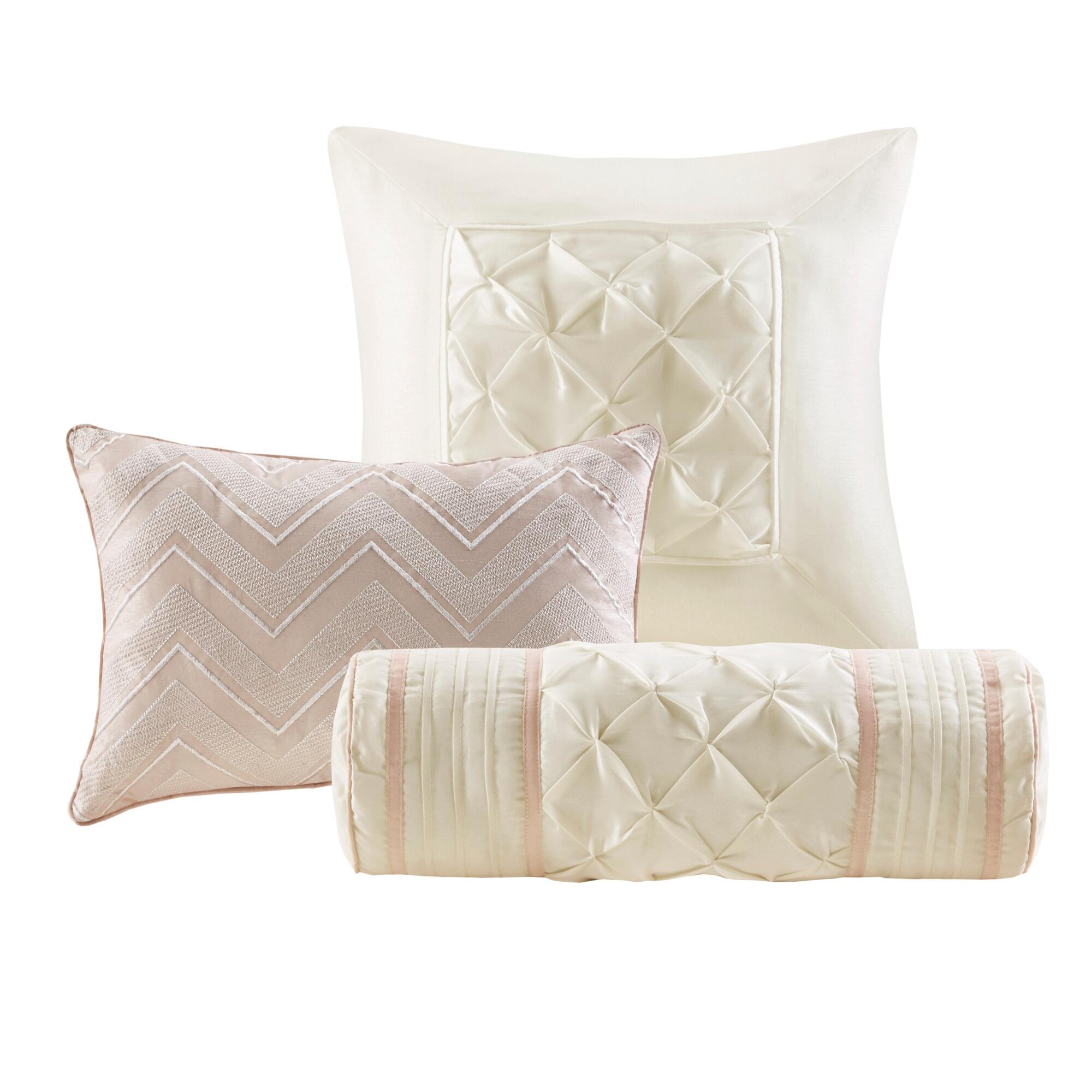 JLA Home Laurel Comforter Set, Blush, large
