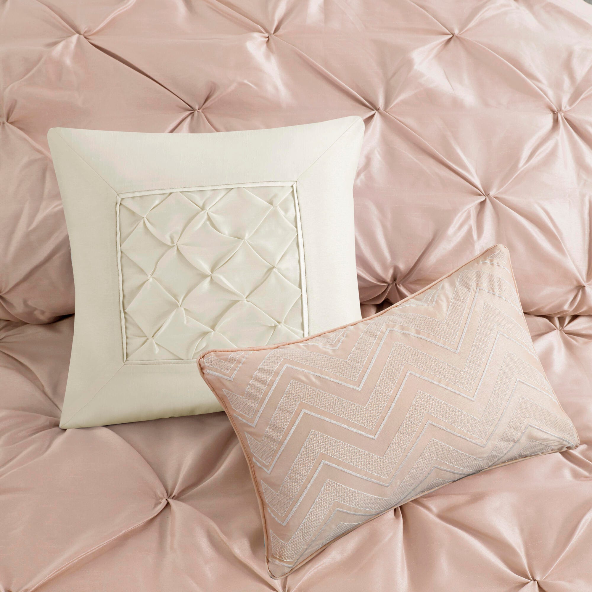JLA Home Laurel Comforter Set, Blush, large