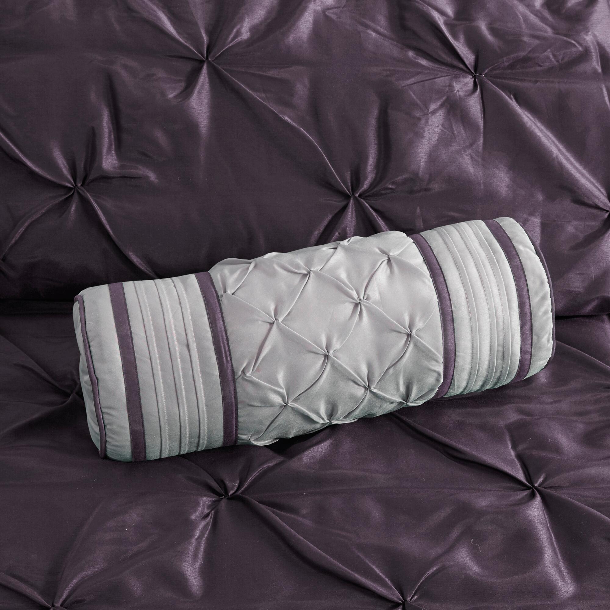 JLA Home Laurel Comforter Set, Plum, large