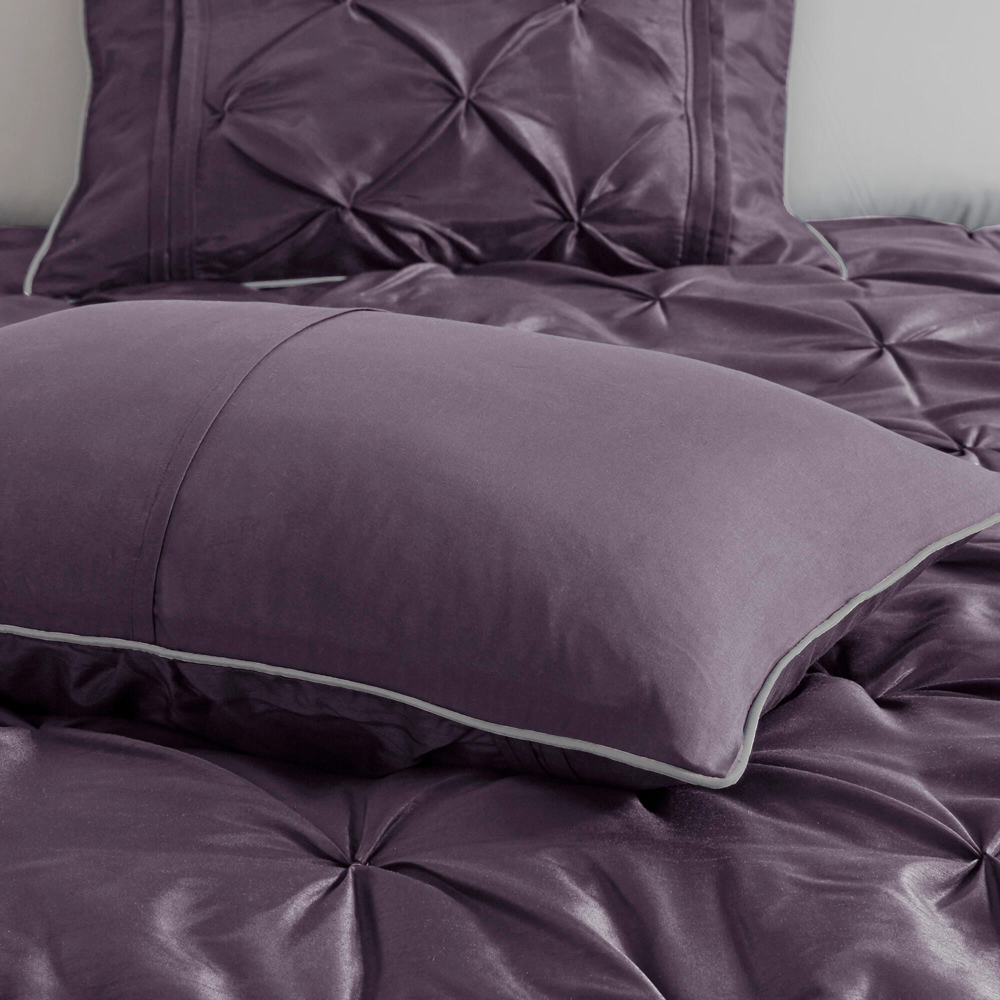 JLA Home Laurel Comforter Set, Plum, large