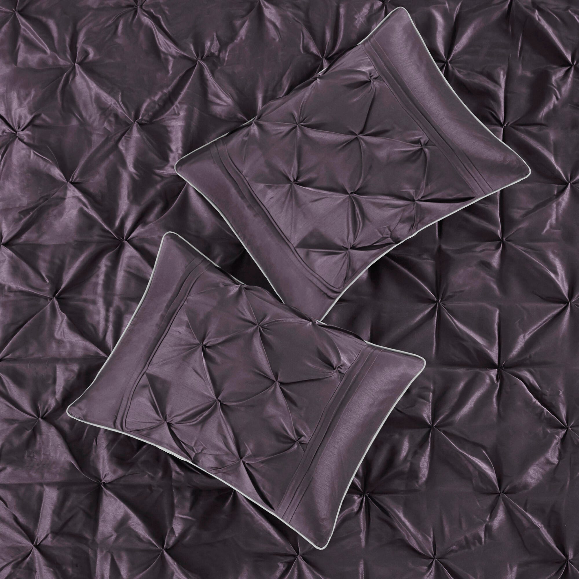 JLA Home Laurel Comforter Set, Plum, large