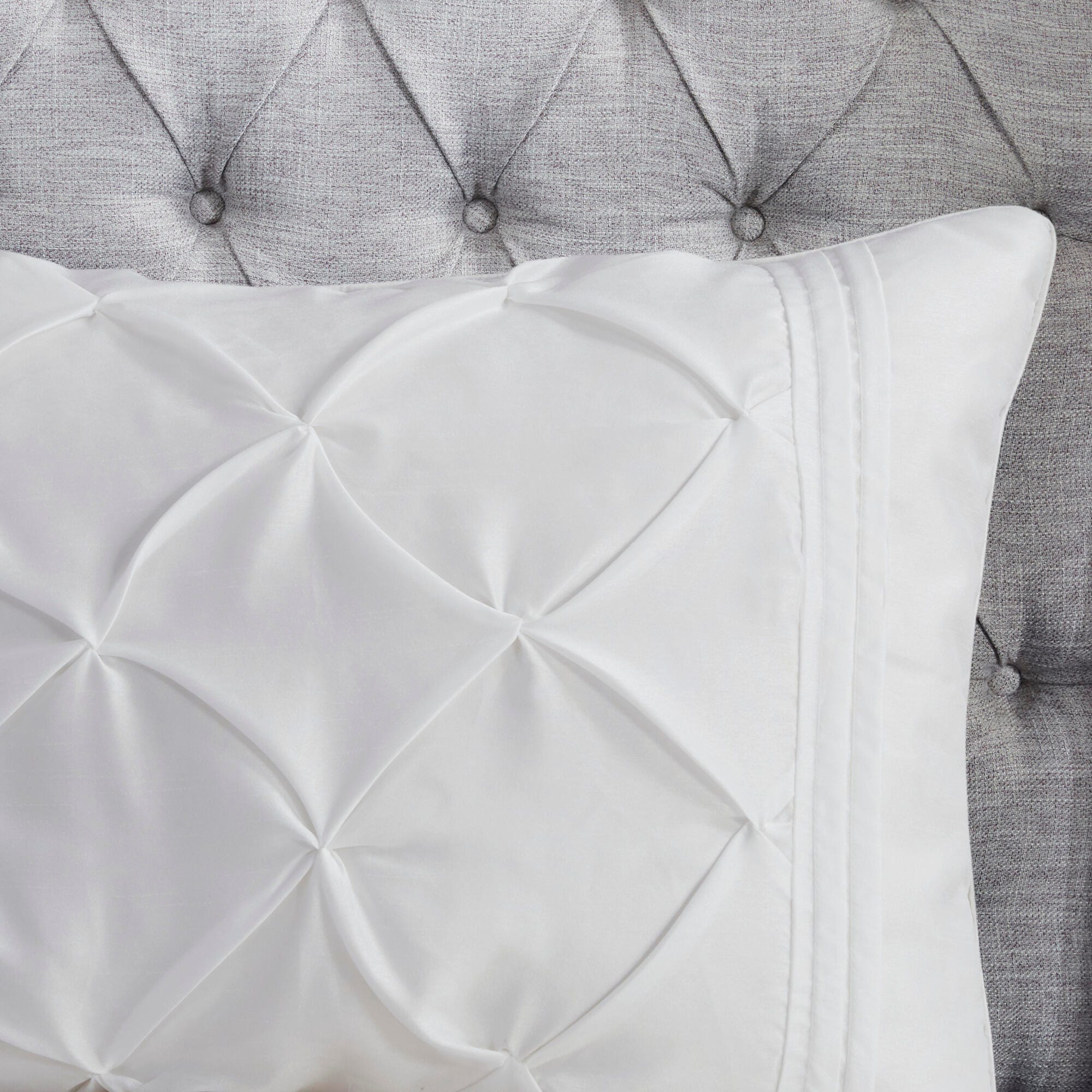 JLA Home Laurel Comforter Set, White, large