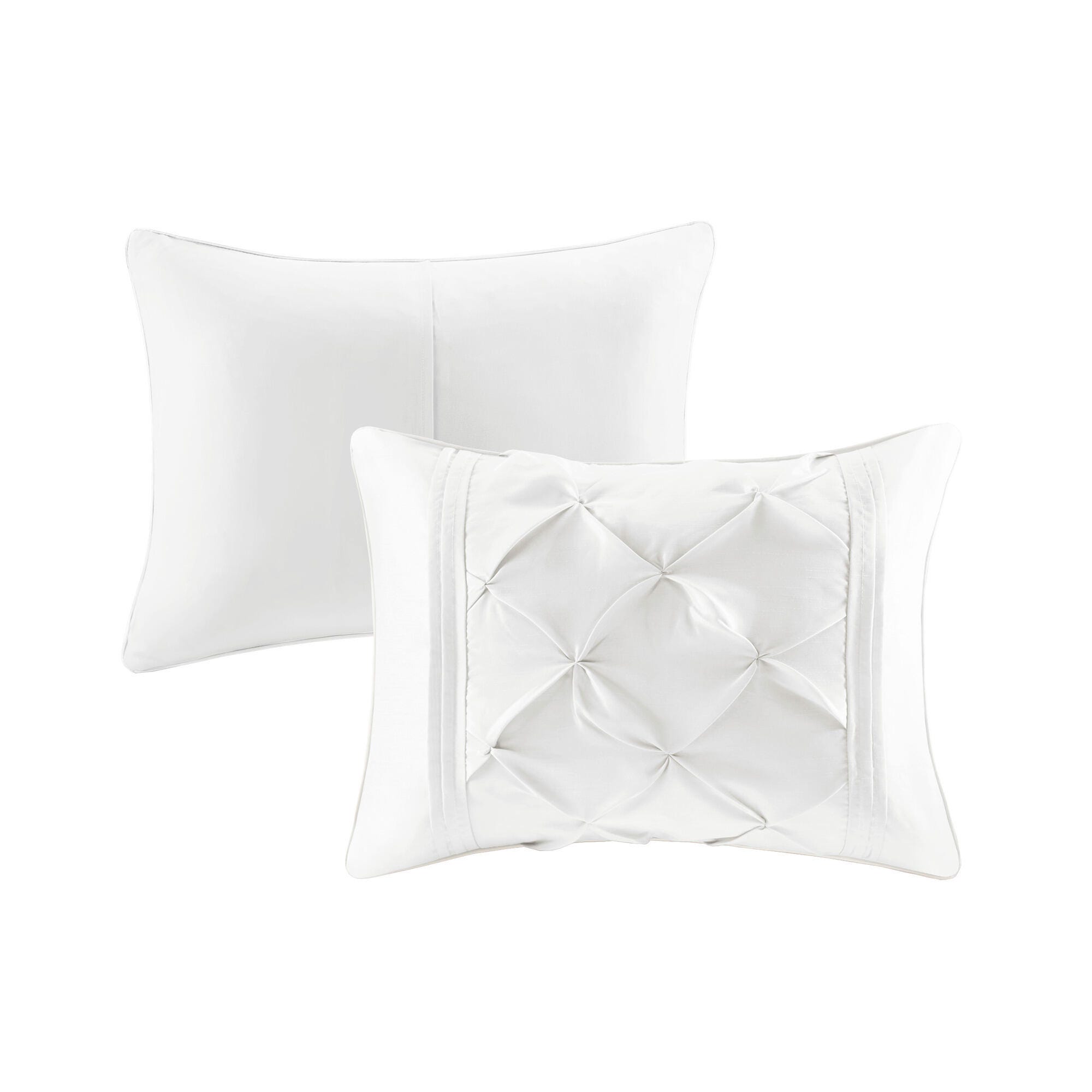 JLA Home Laurel Comforter Set, White, large