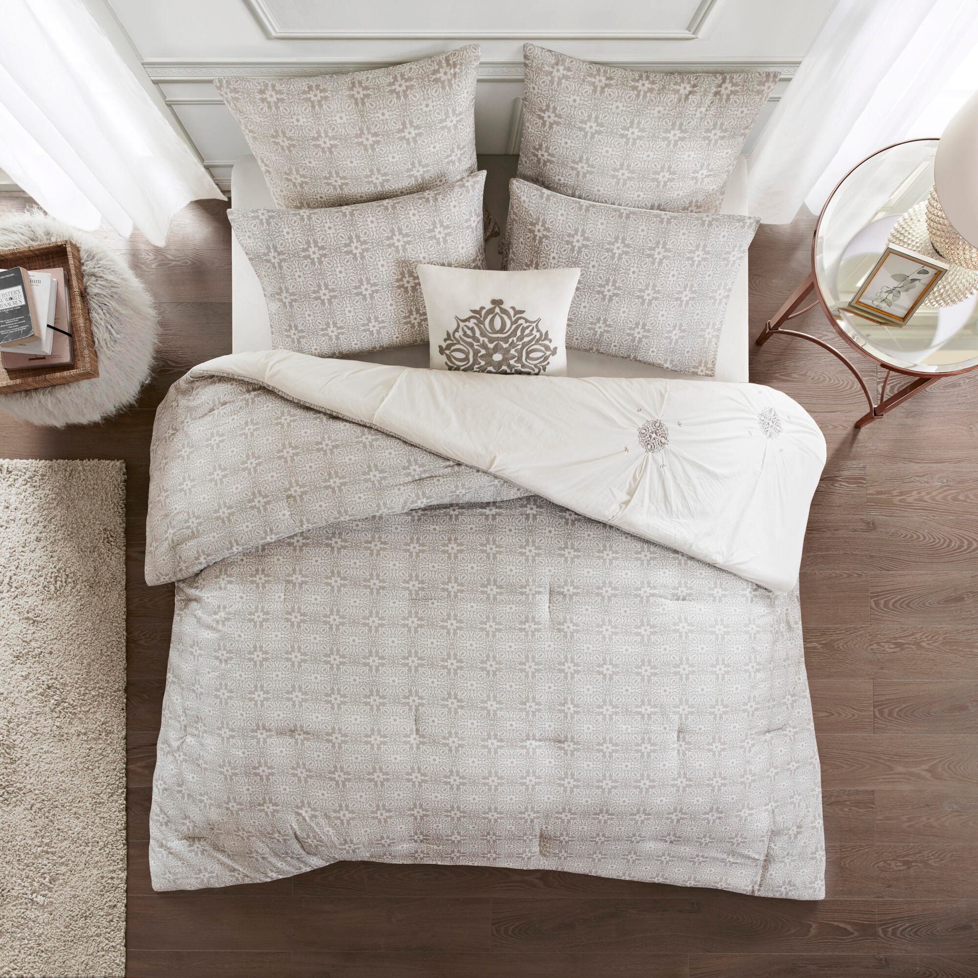JLA Home Viola Comforter Set, Ivory, large