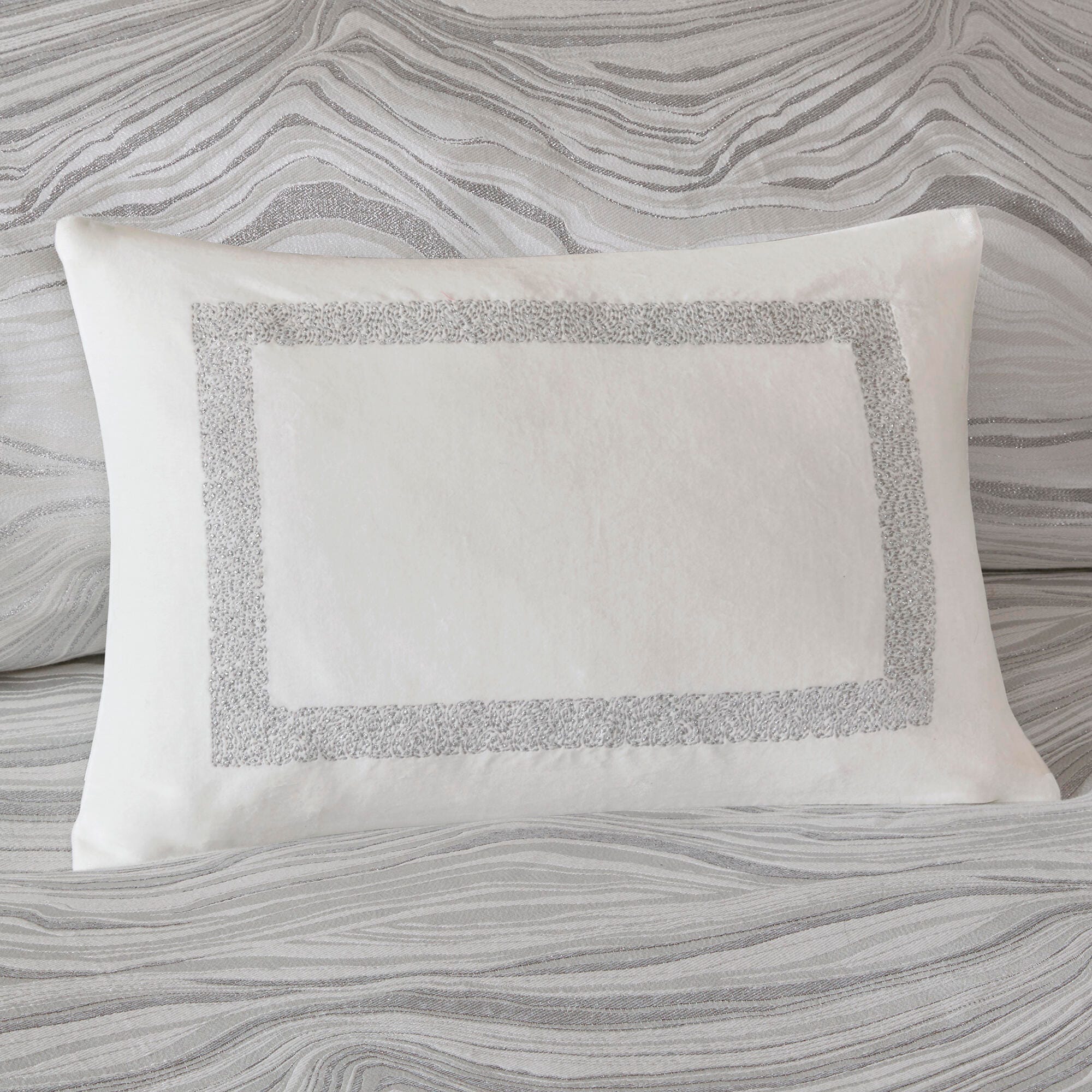 JLA Home Hollywood Glam Comforter Set, White, large