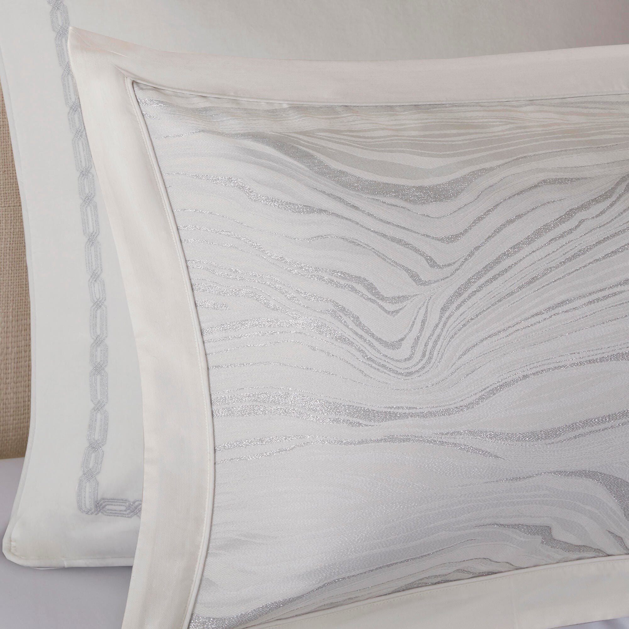 JLA Home Hollywood Glam Comforter Set, White, large