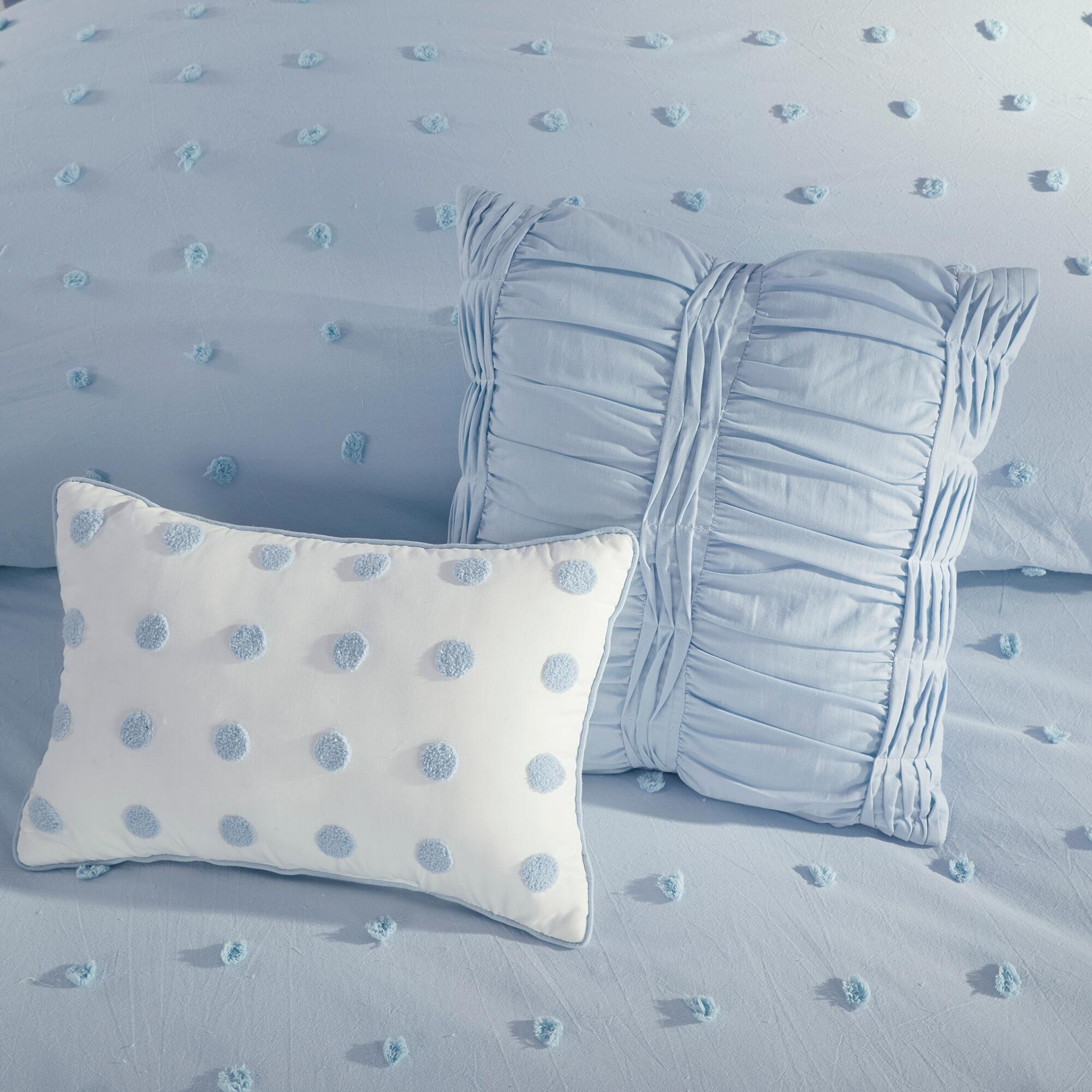 JLA Home Brooklyn Cotton Jacquard Twin/Twin XL Comforter Set, Blue, large