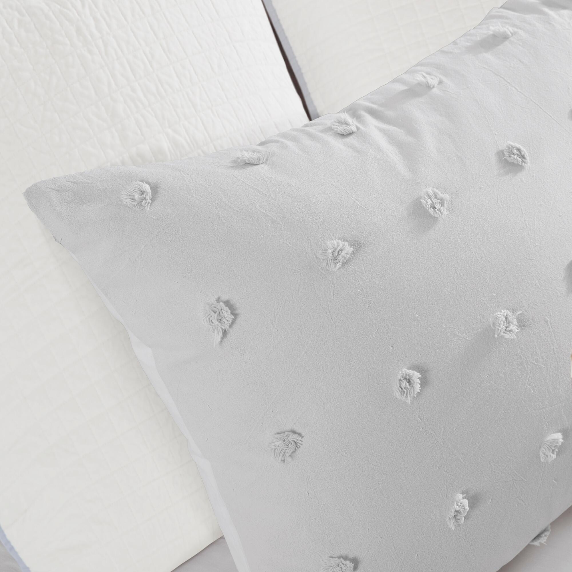 JLA Home Brooklyn Cotton Jacquard King/Cal King Comforter Set, Gray, large