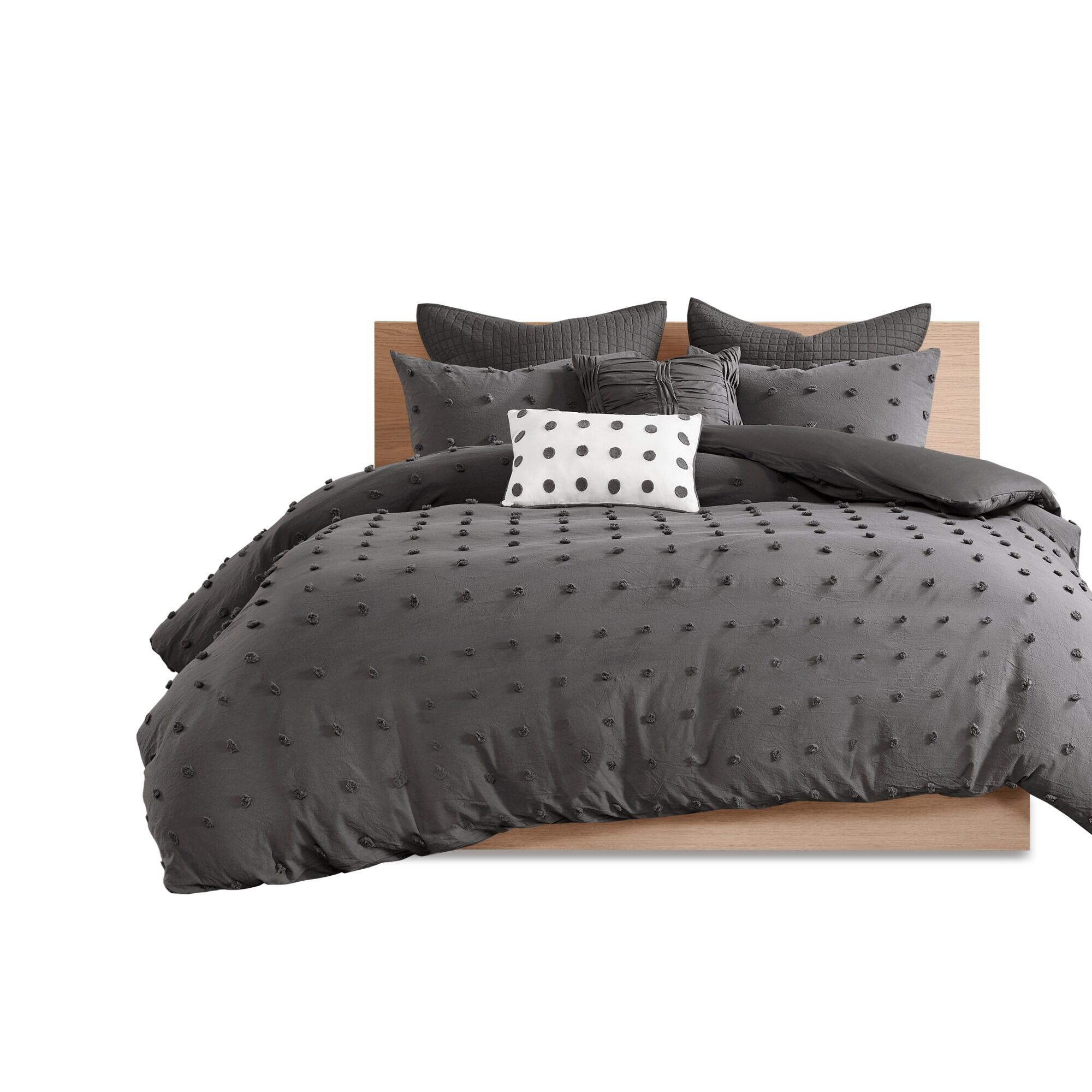 JLA Home Brooklyn Cotton Jacquard Twin/Twin XL Comforter Set, Charcoal, large