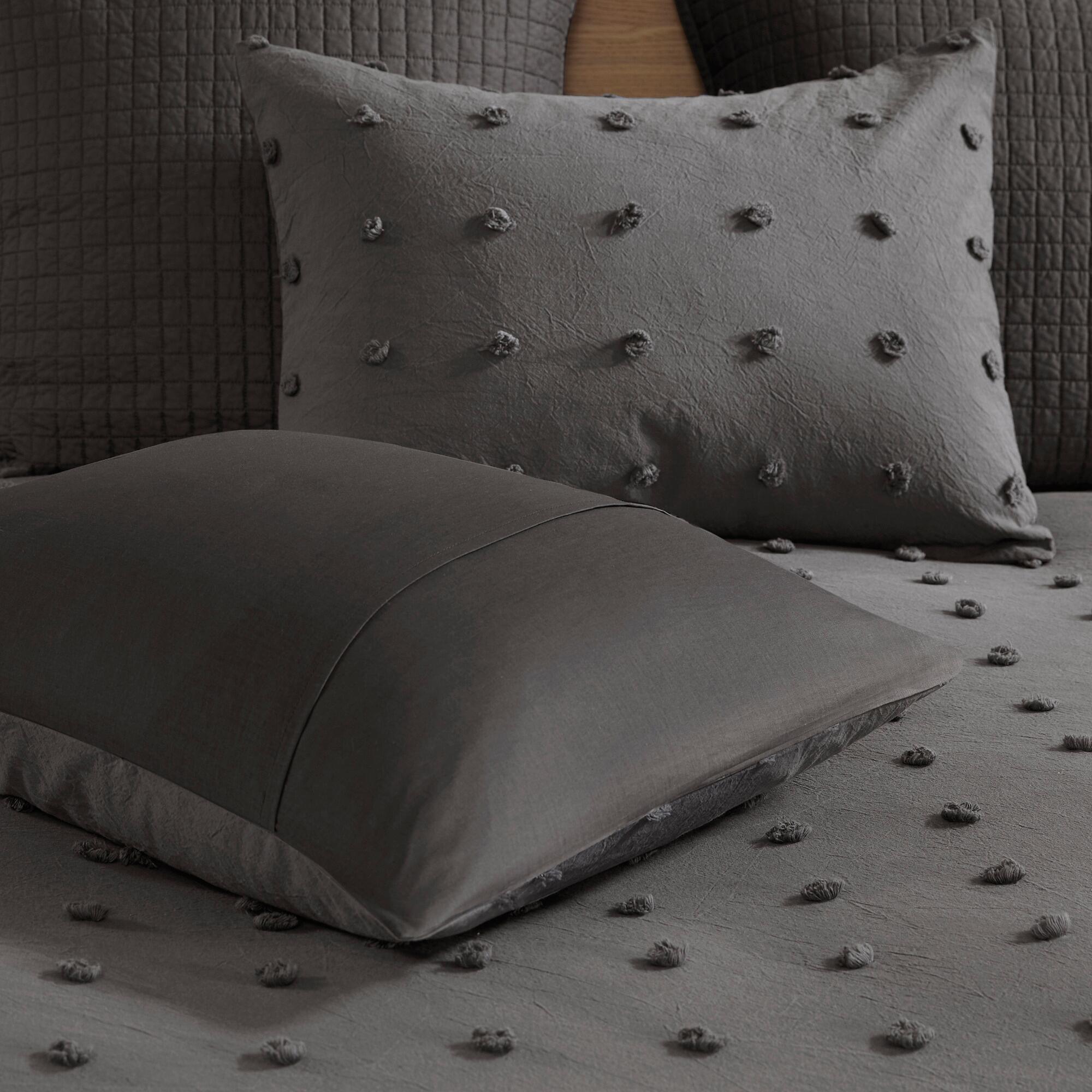 JLA Home Brooklyn Cotton Jacquard Twin/Twin XL Comforter Set, Charcoal, large