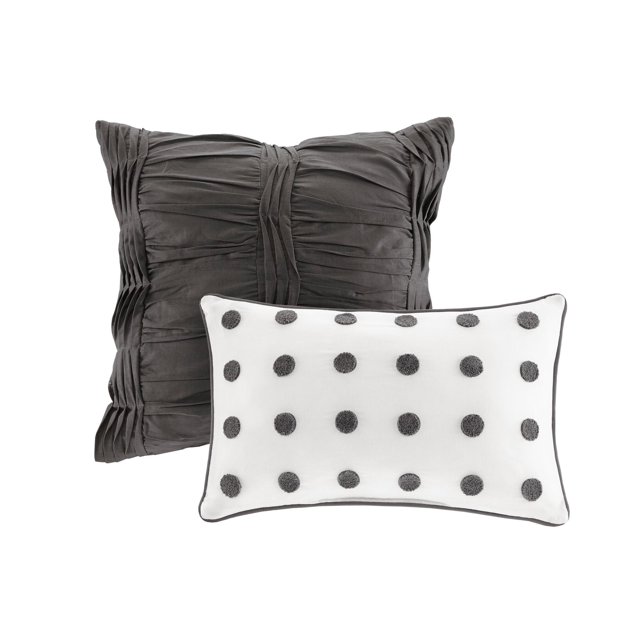 JLA Home Brooklyn Cotton Jacquard Twin/Twin XL Comforter Set, Charcoal, large