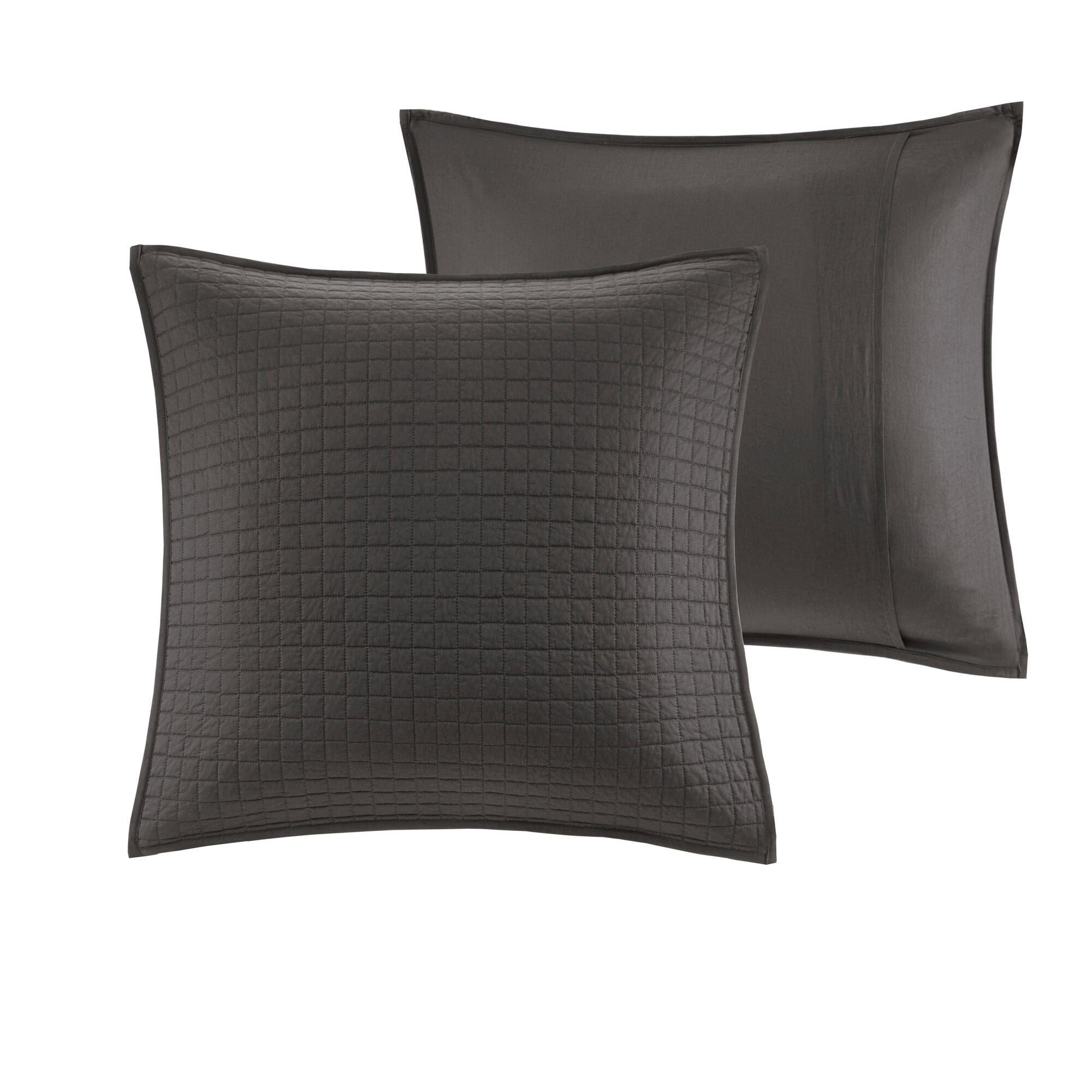 JLA Home Brooklyn Cotton Jacquard Full/Queen Comforter Set, Charcoal, large