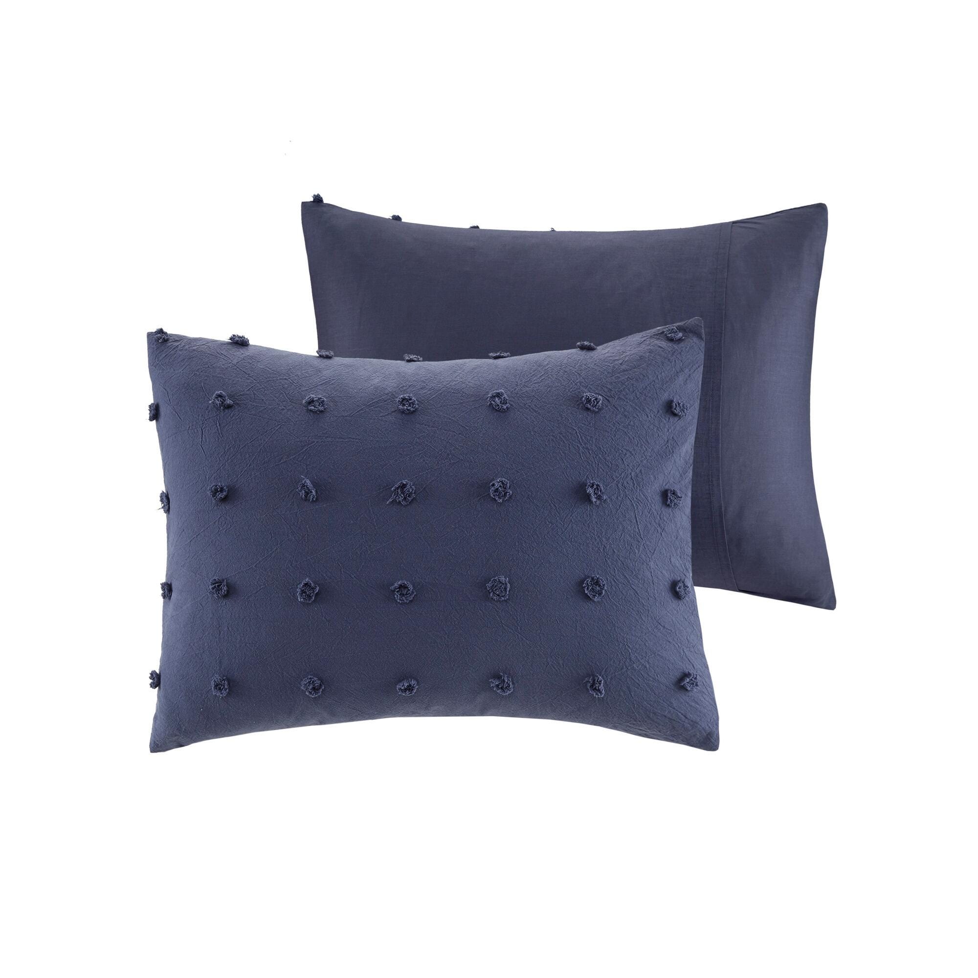 JLA Home Brooklyn Cotton Jacquard Twin/Twin XL Comforter Set, Indigo Blue, large