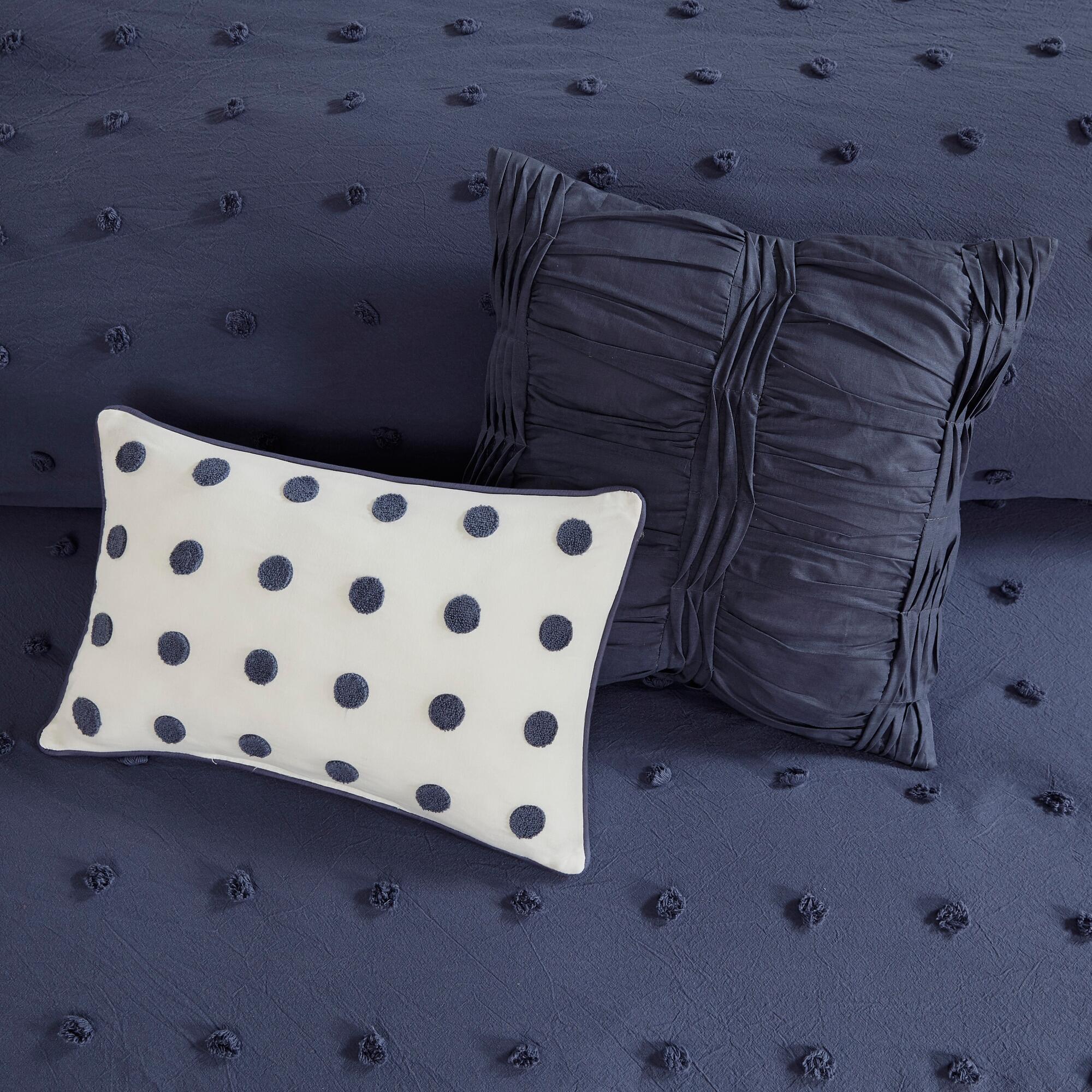 JLA Home Brooklyn Cotton Jacquard Twin/Twin XL Comforter Set, Indigo Blue, large
