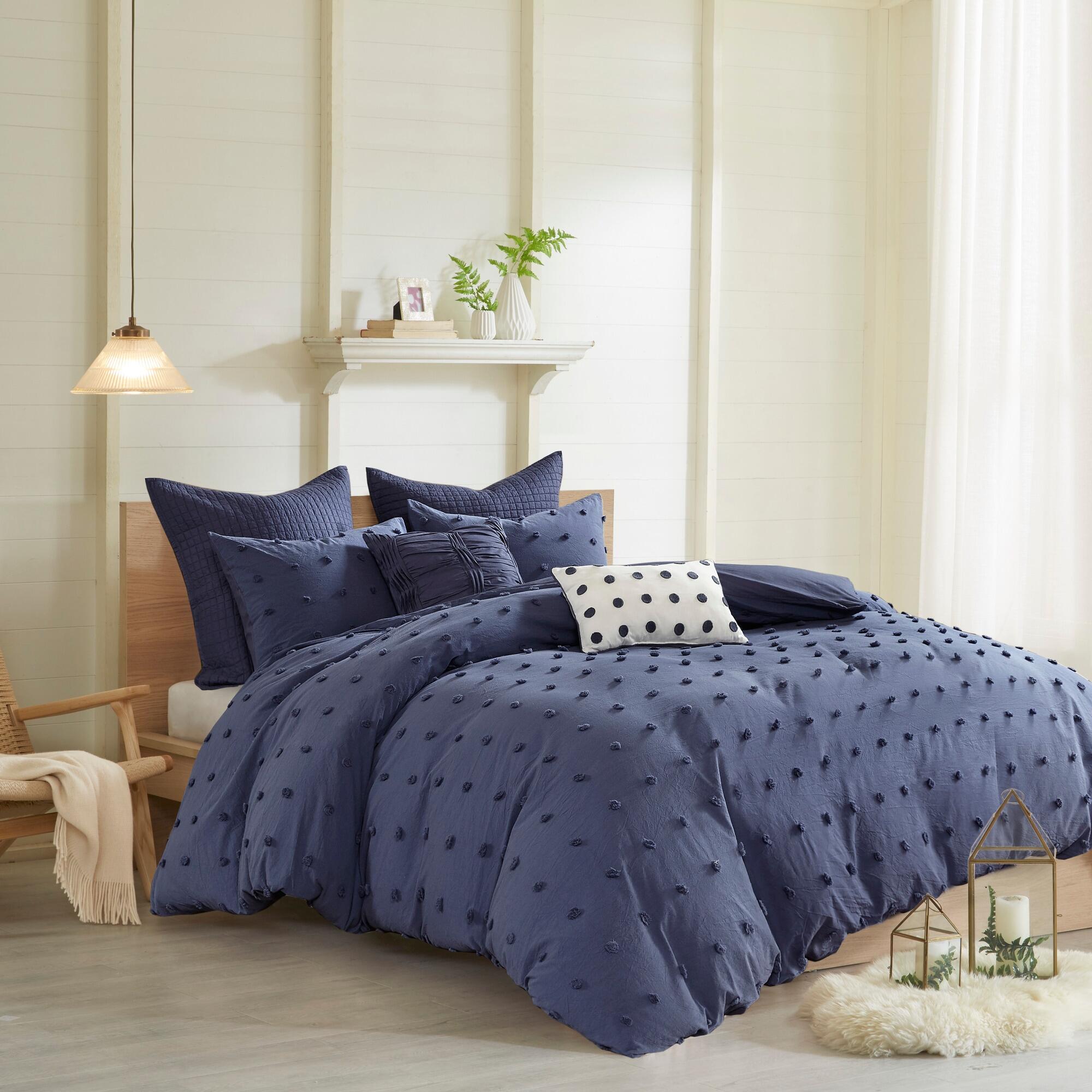 JLA Home Brooklyn Cotton Jacquard King/Cal King Comforter Set, Blush, large