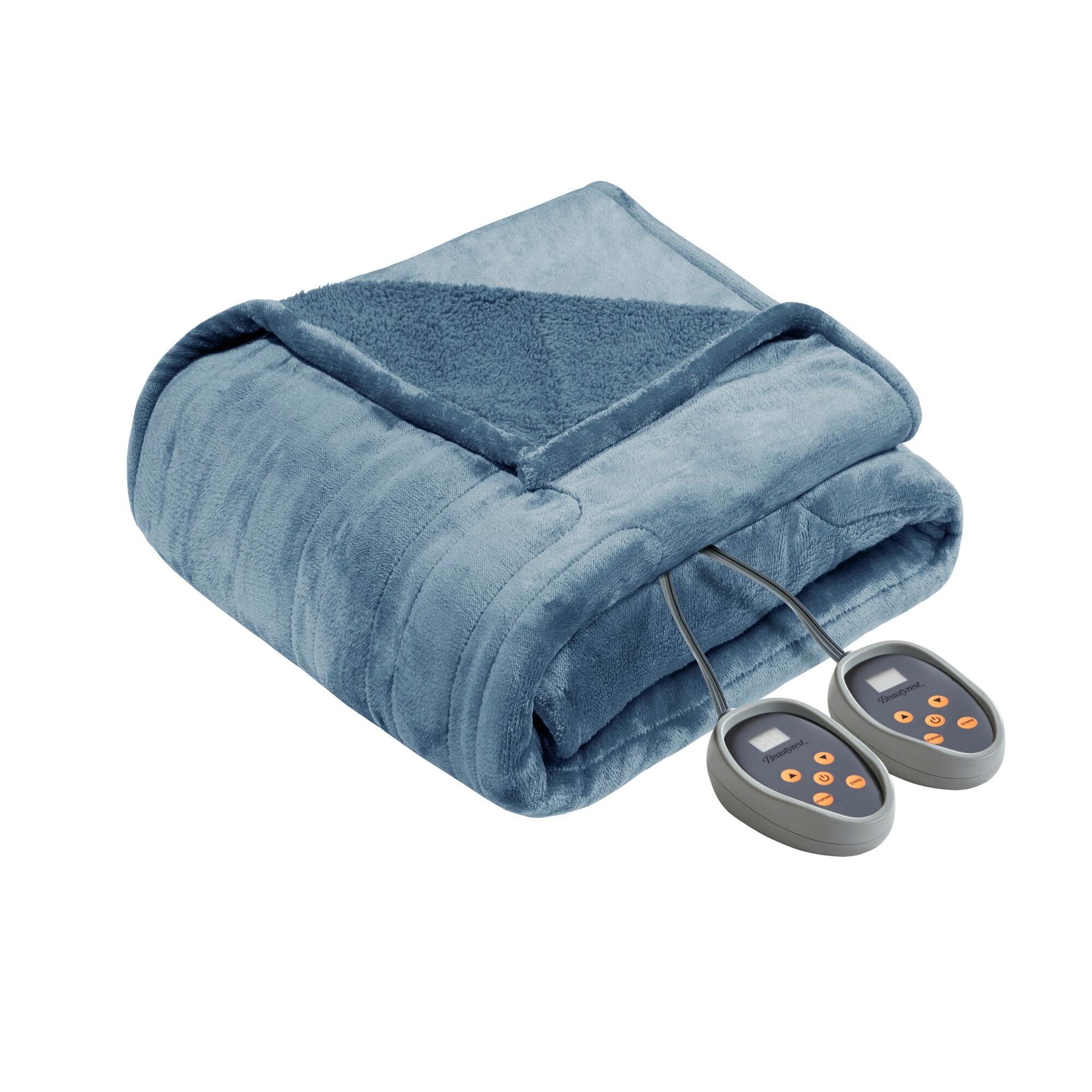 Beautyrest Full Heated Blanket, Blue, large