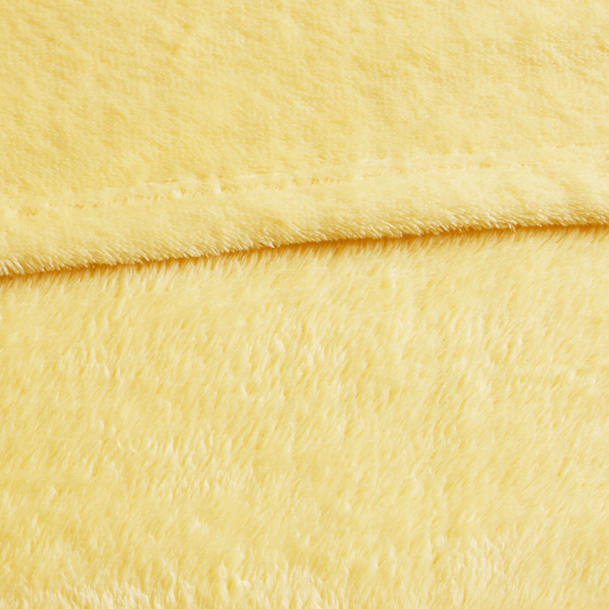Intelligent Design Microlight plush Full/Queen Oversized Blanket, Yellow, large