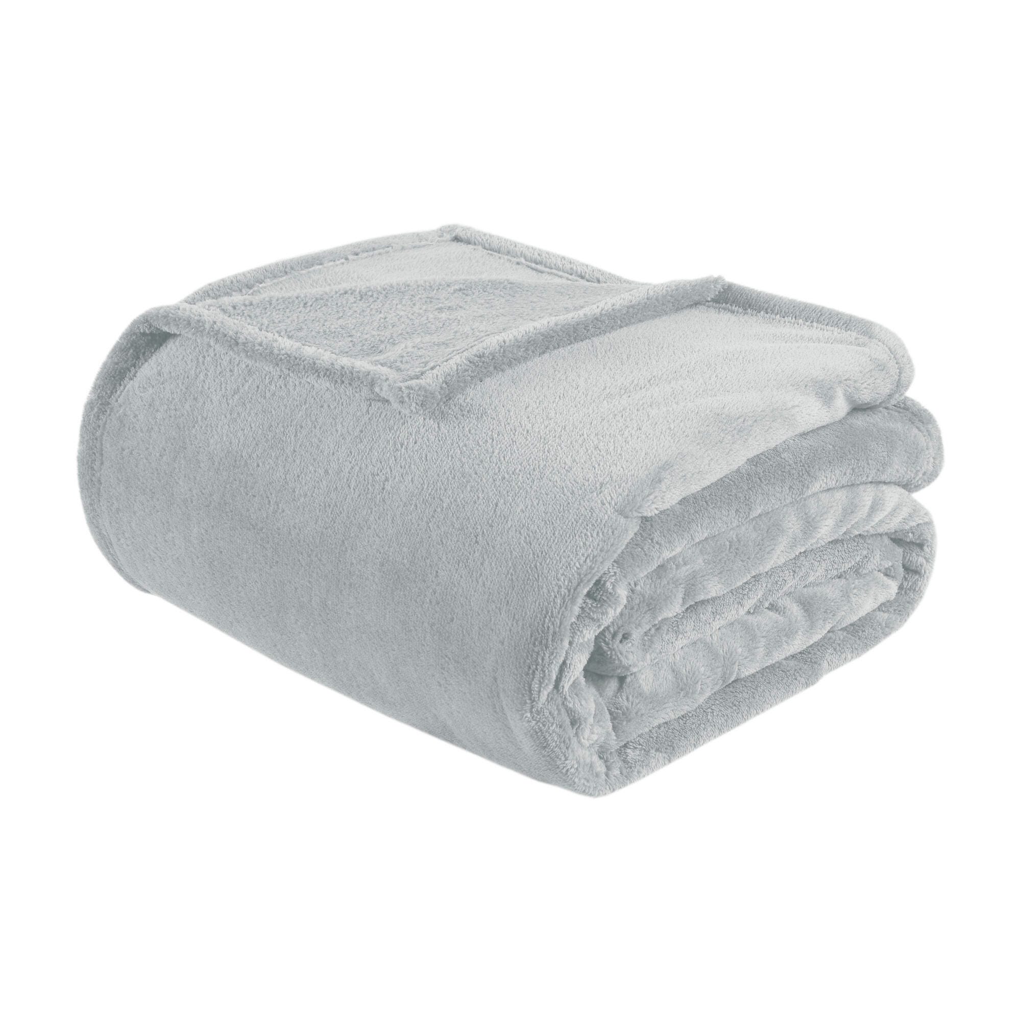 Intelligent Design Microlight plush King Oversized Blanket, Gray, rollover