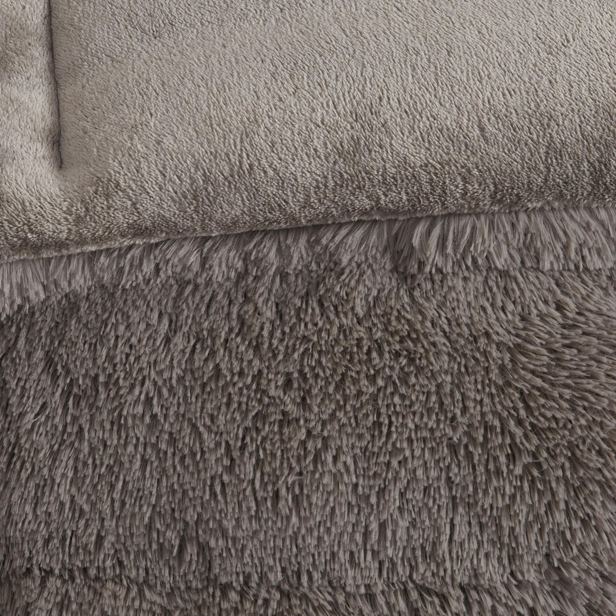 Intelligent Design Malea Twin/Twin XL Shaggy Faux Fur Comforter Set, Gray, large