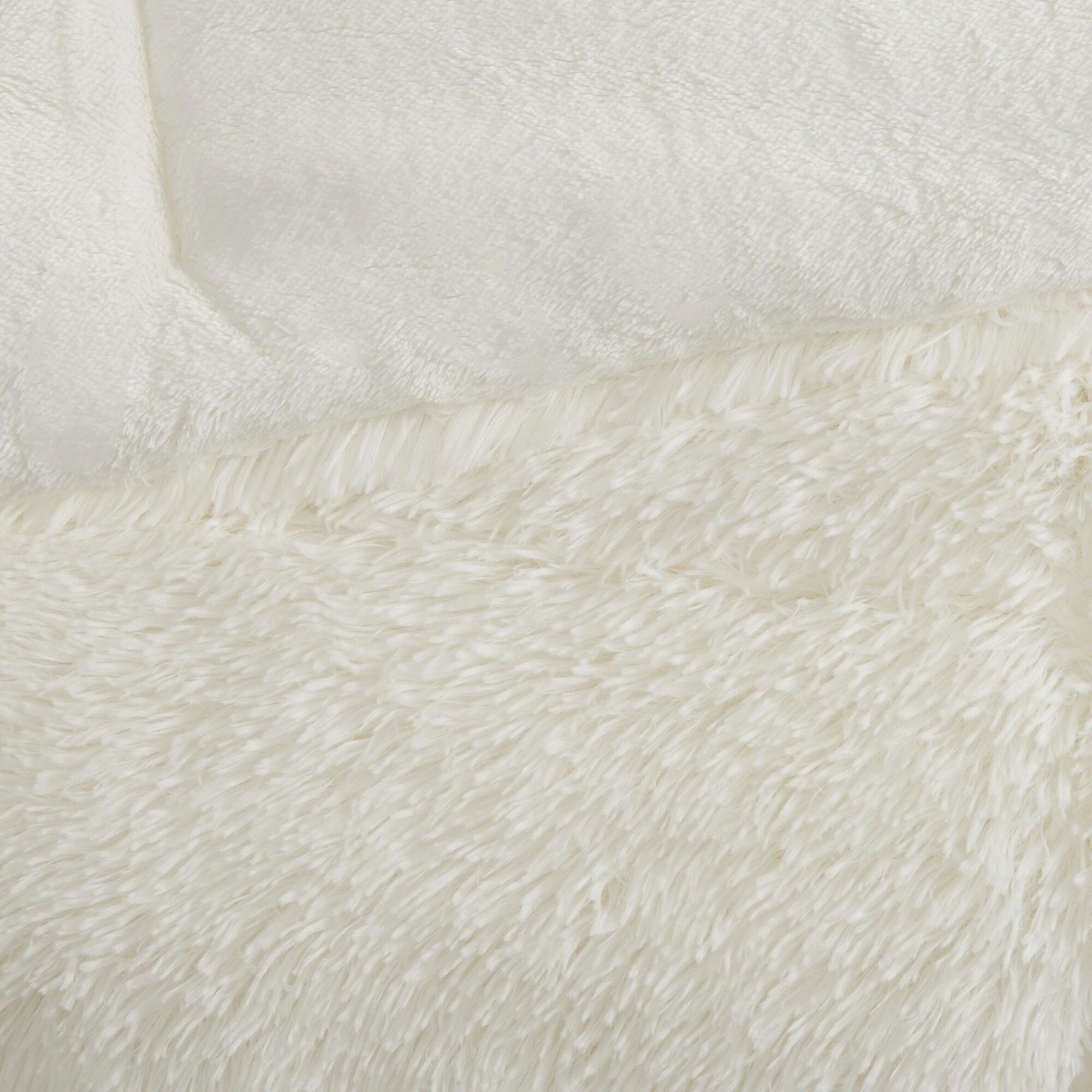 Intelligent Design Malea Twin/Twin XL Shaggy Faux Fur Comforter Set, Ivory, large