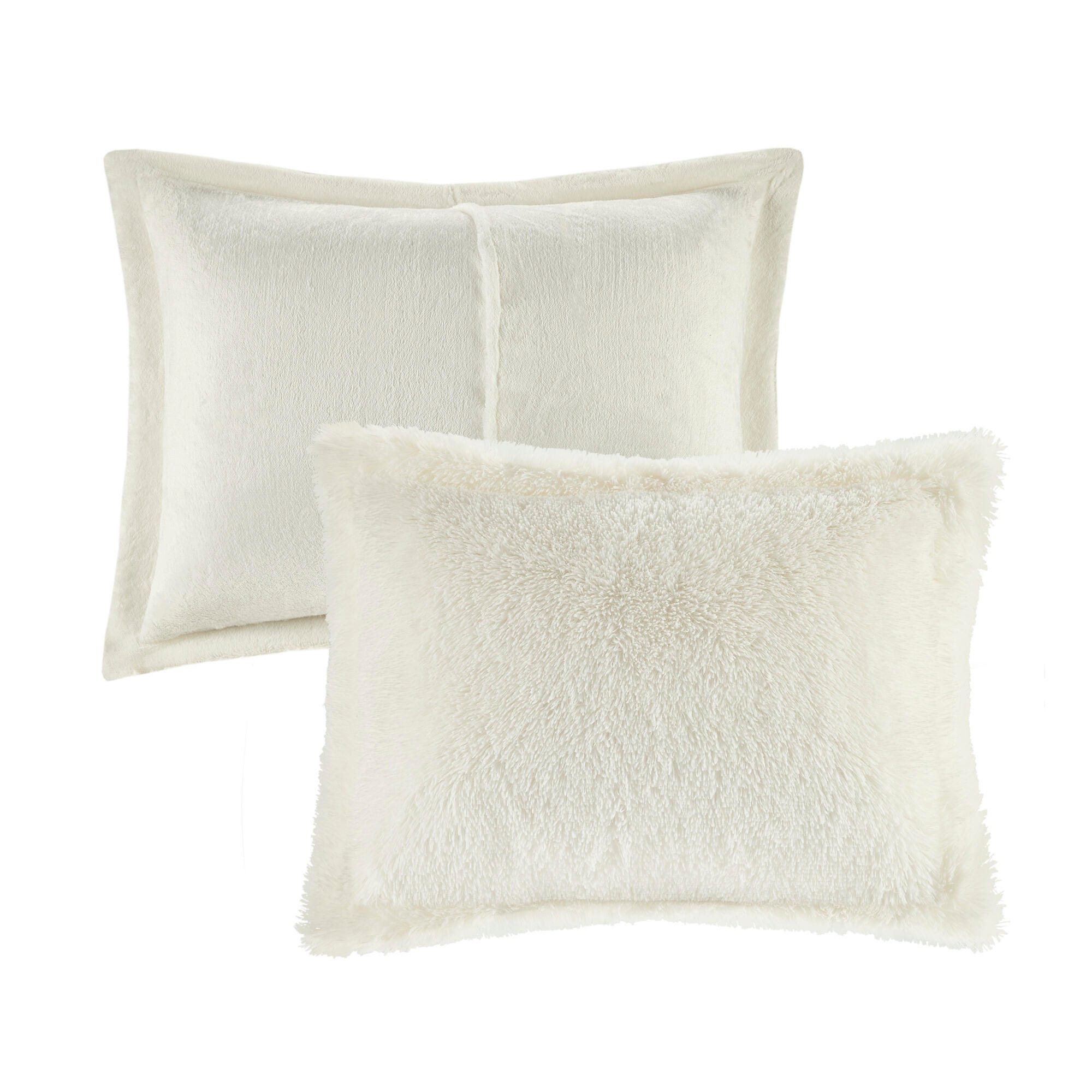 Intelligent Design Malea Twin/Twin XL Shaggy Faux Fur Comforter Set, Ivory, large
