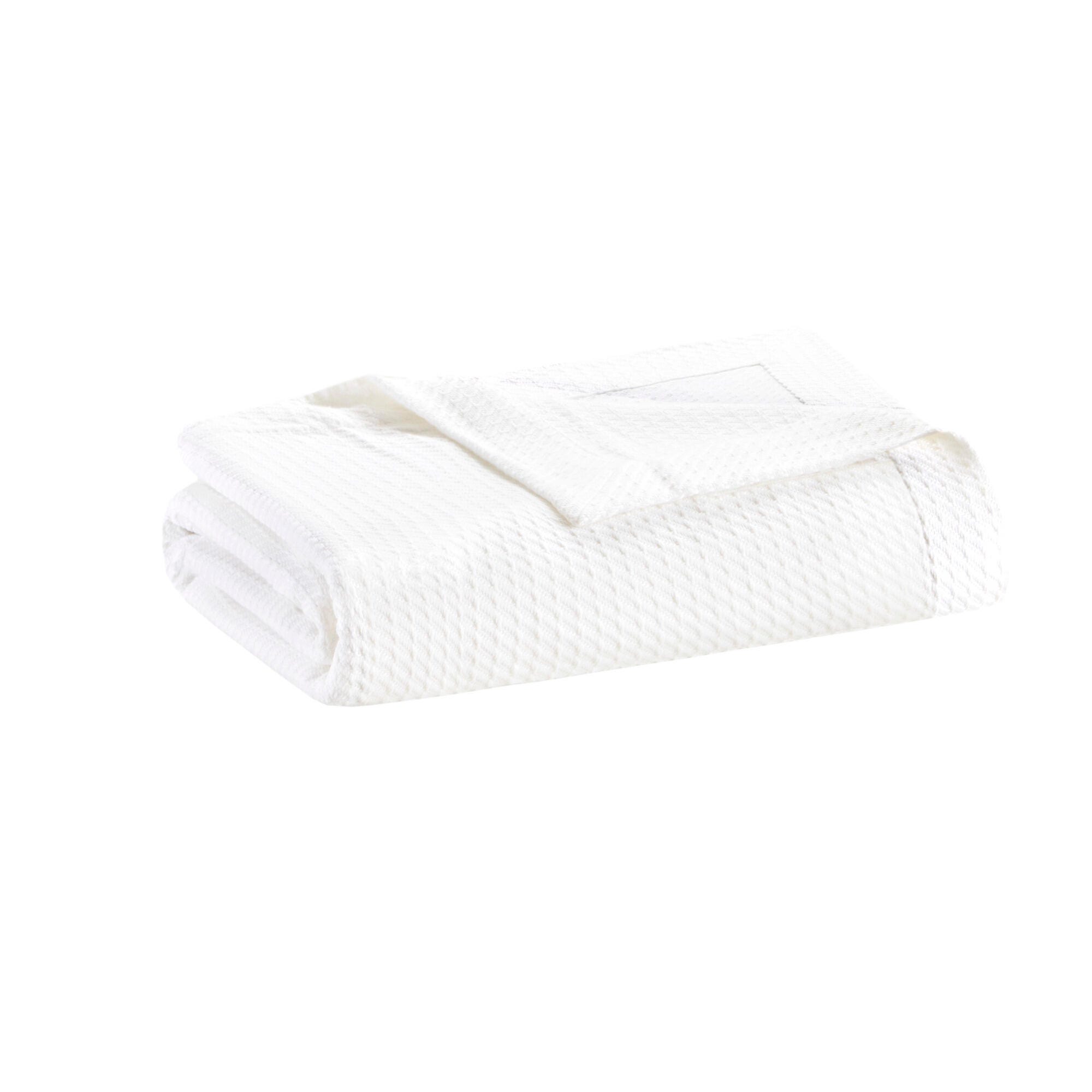Madison Park Egyptian Cotton Full/Queen Blanket, White, large