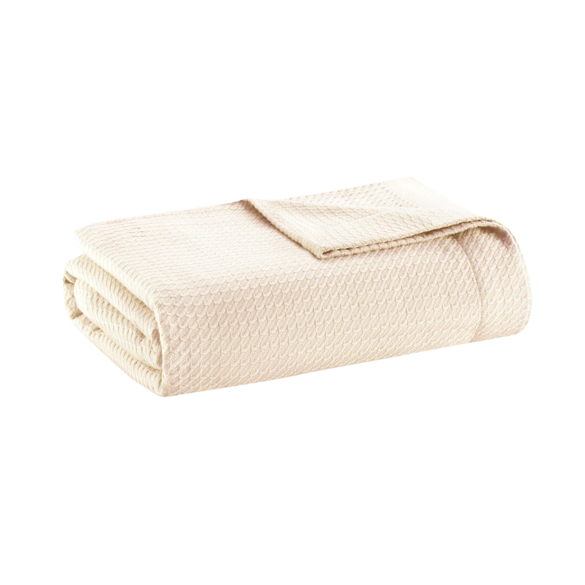 Madison Park Egyptian Cotton King Blanket, Ivory, large