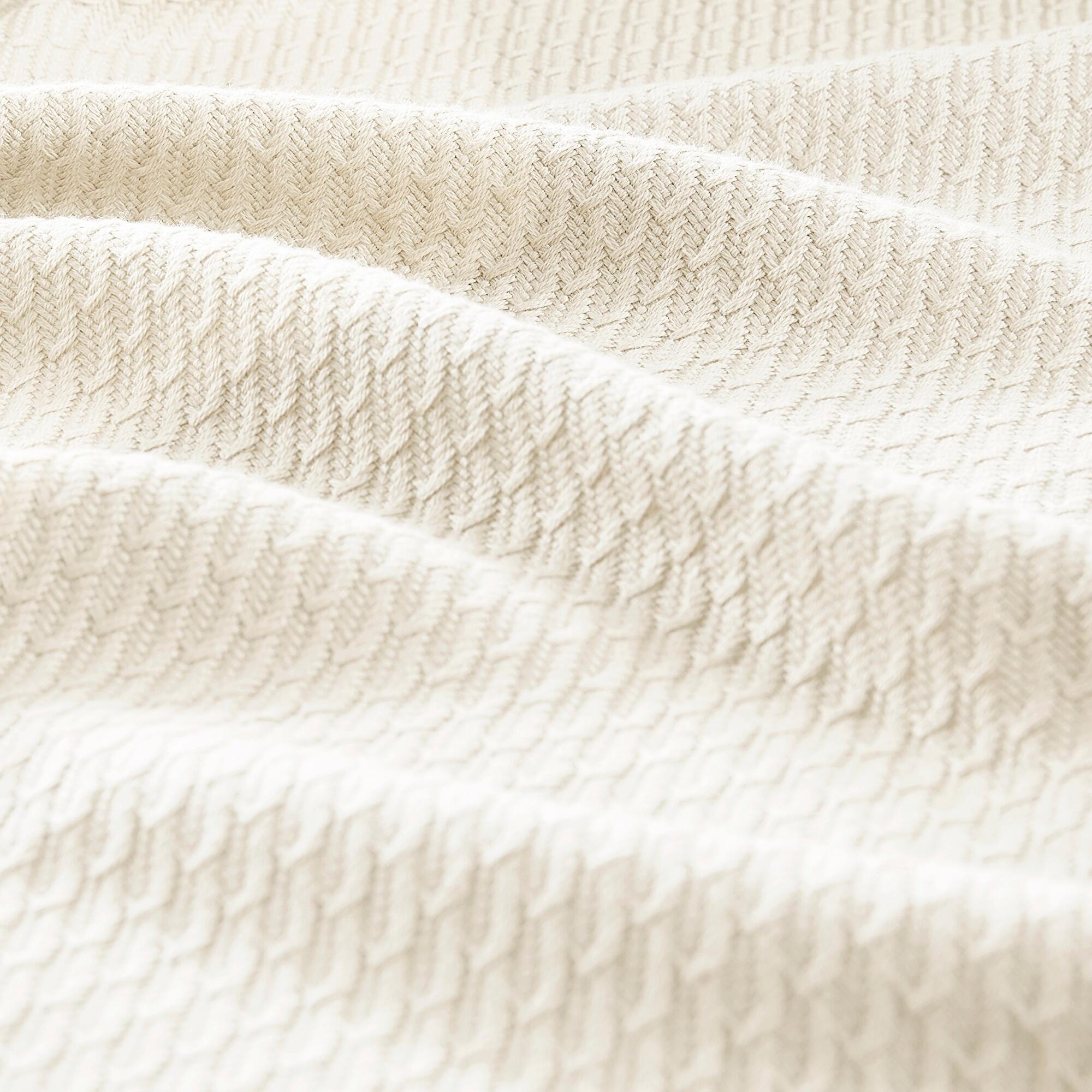 Madison Park Egyptian Cotton King Blanket, Ivory, large