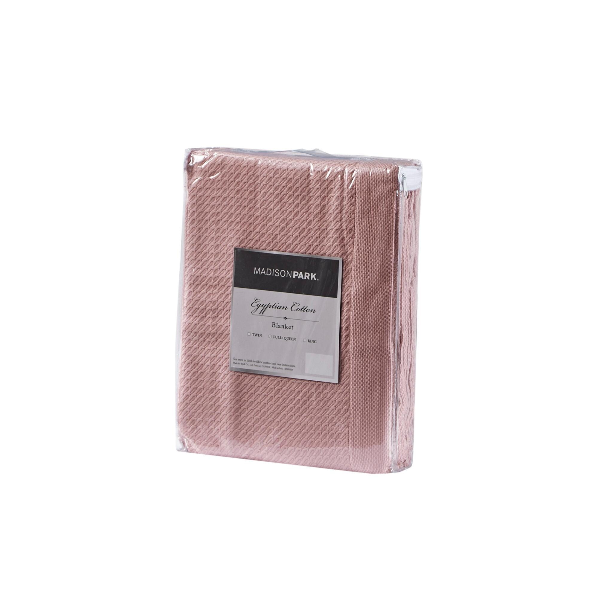 Madison Park Egyptian Cotton Full/Queen Blanket, Rose, large