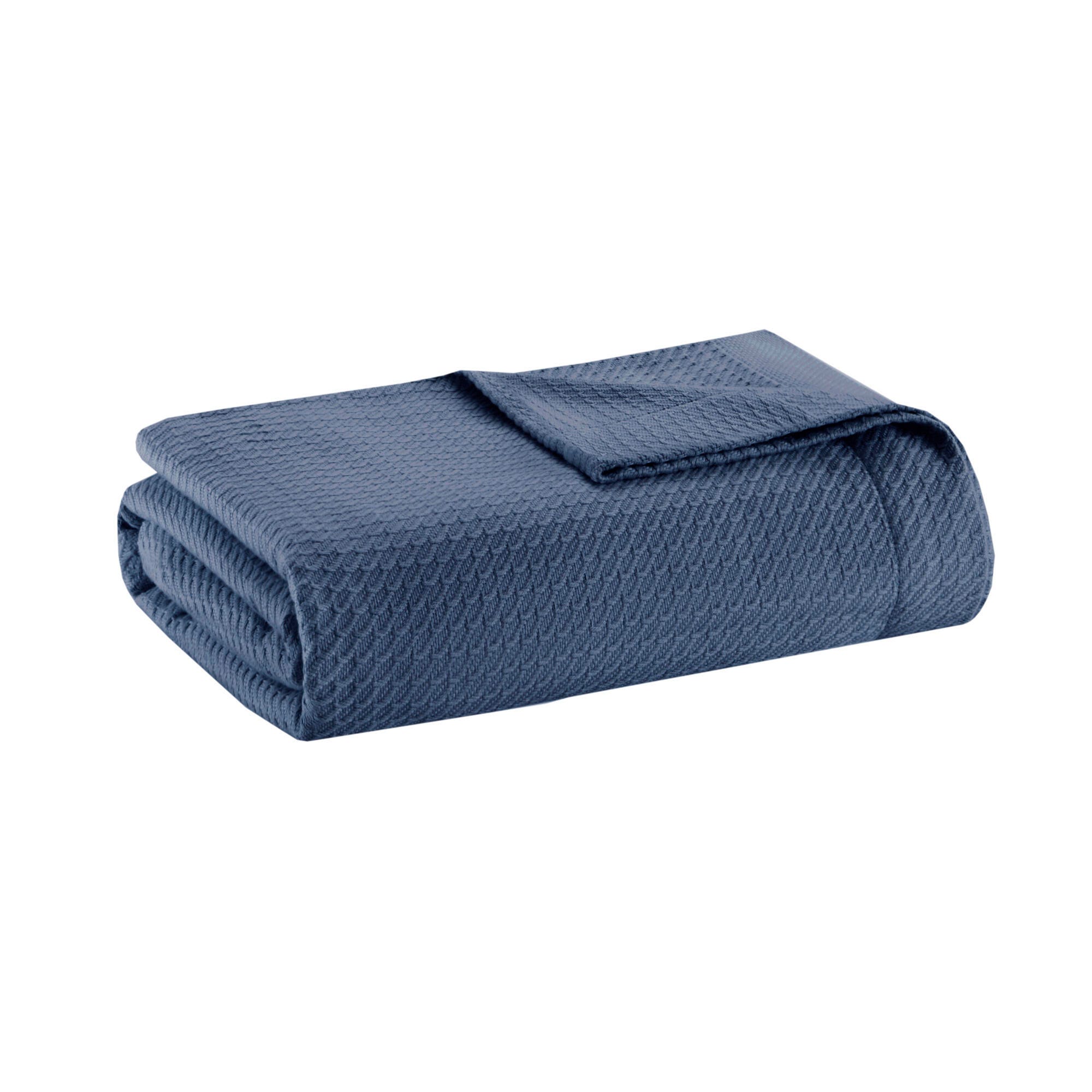 Madison Park Egyptian Cotton King Blanket, Blue, large