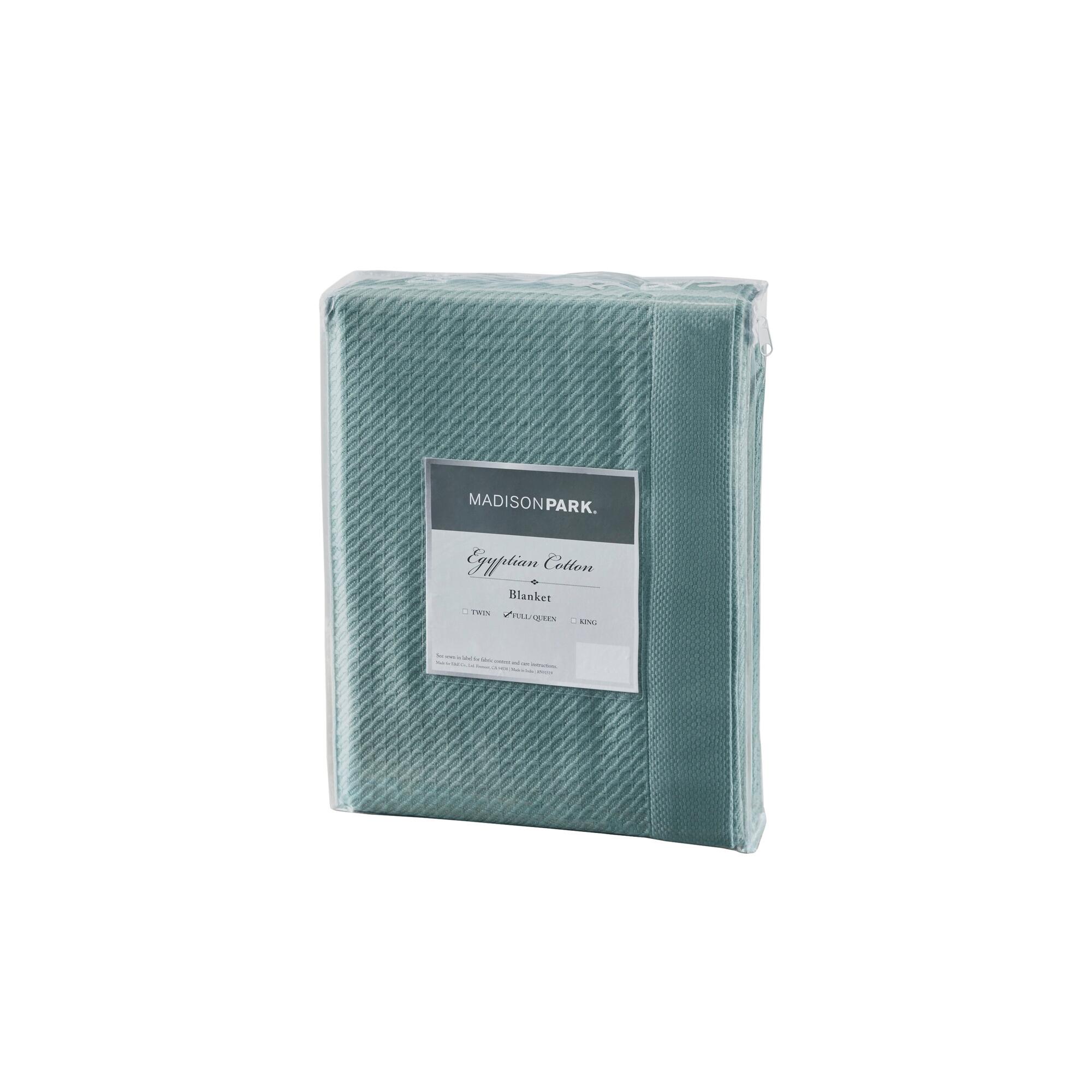 Madison Park Egyptian Cotton King Blanket, Teal, large