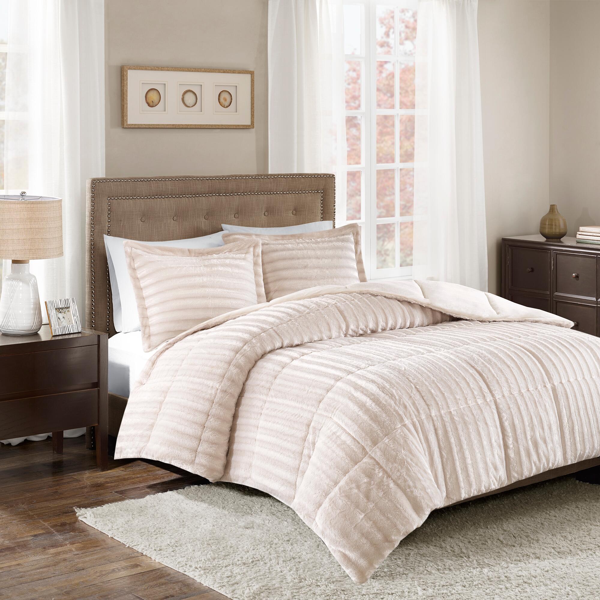 Madison Park Duke Full/Queen 3 Piece Comforter Set, Champagne, large