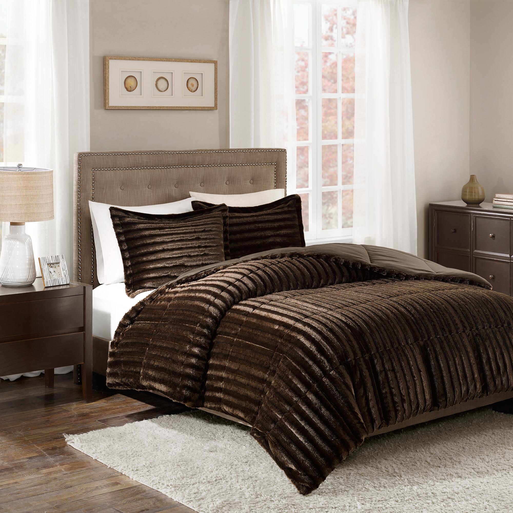 Madison Park Duke Full/Queen 3 Piece Comforter Set, Chocolate, large
