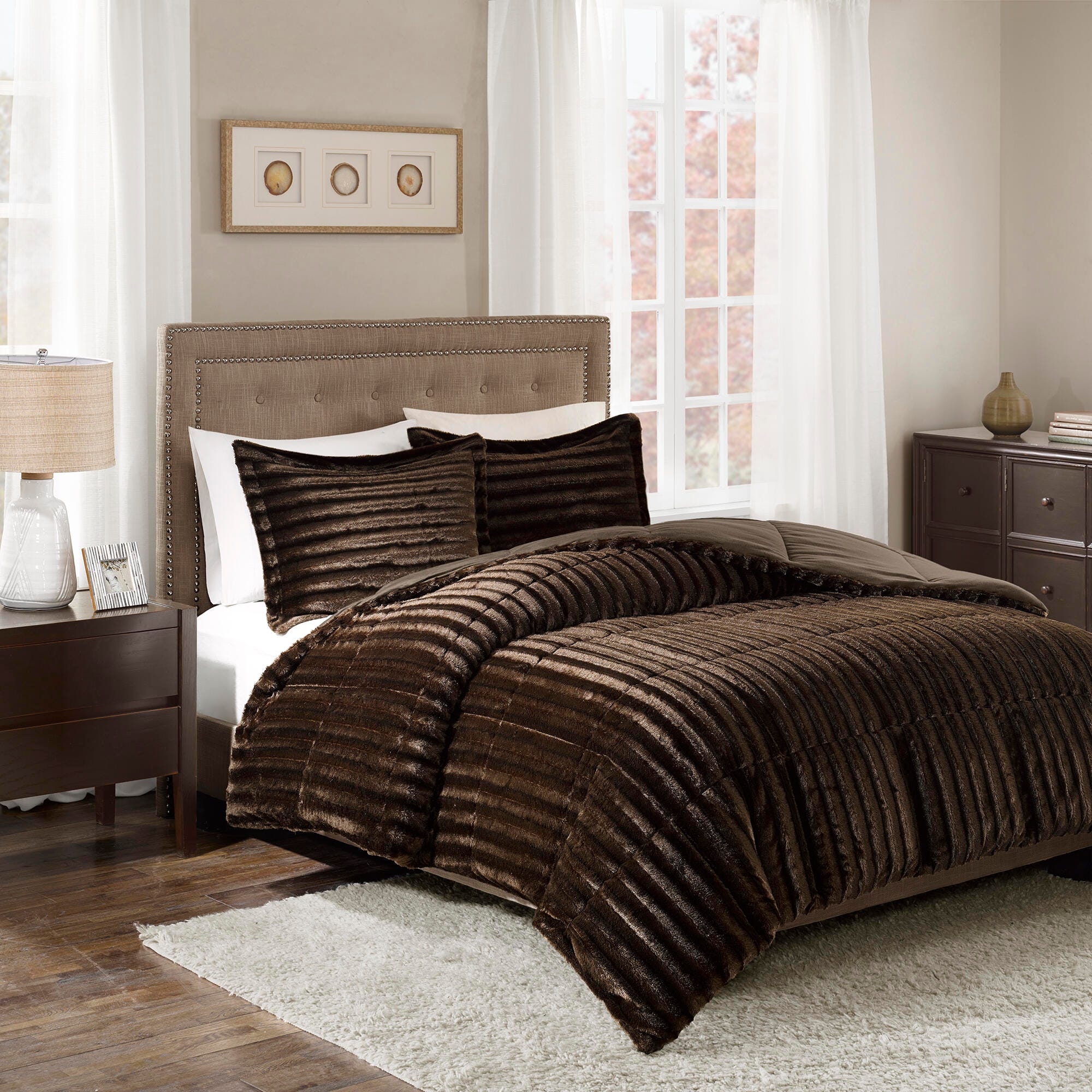 Madison Park Duke King/California King 3 Piece Comforter Set, Chocolate, large