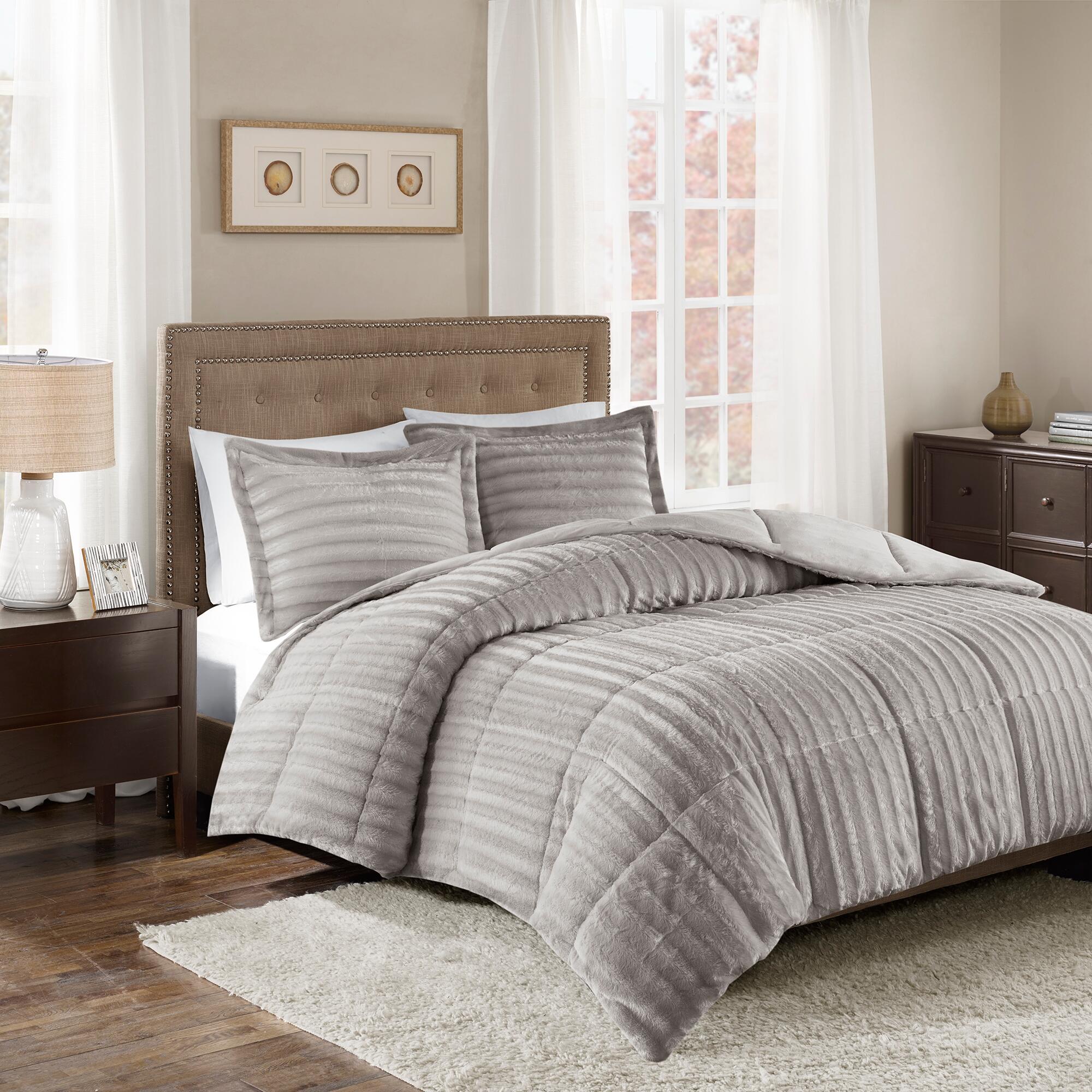 Madison Park Duke Full/Queen 3 Piece Comforter Set, Gray, large