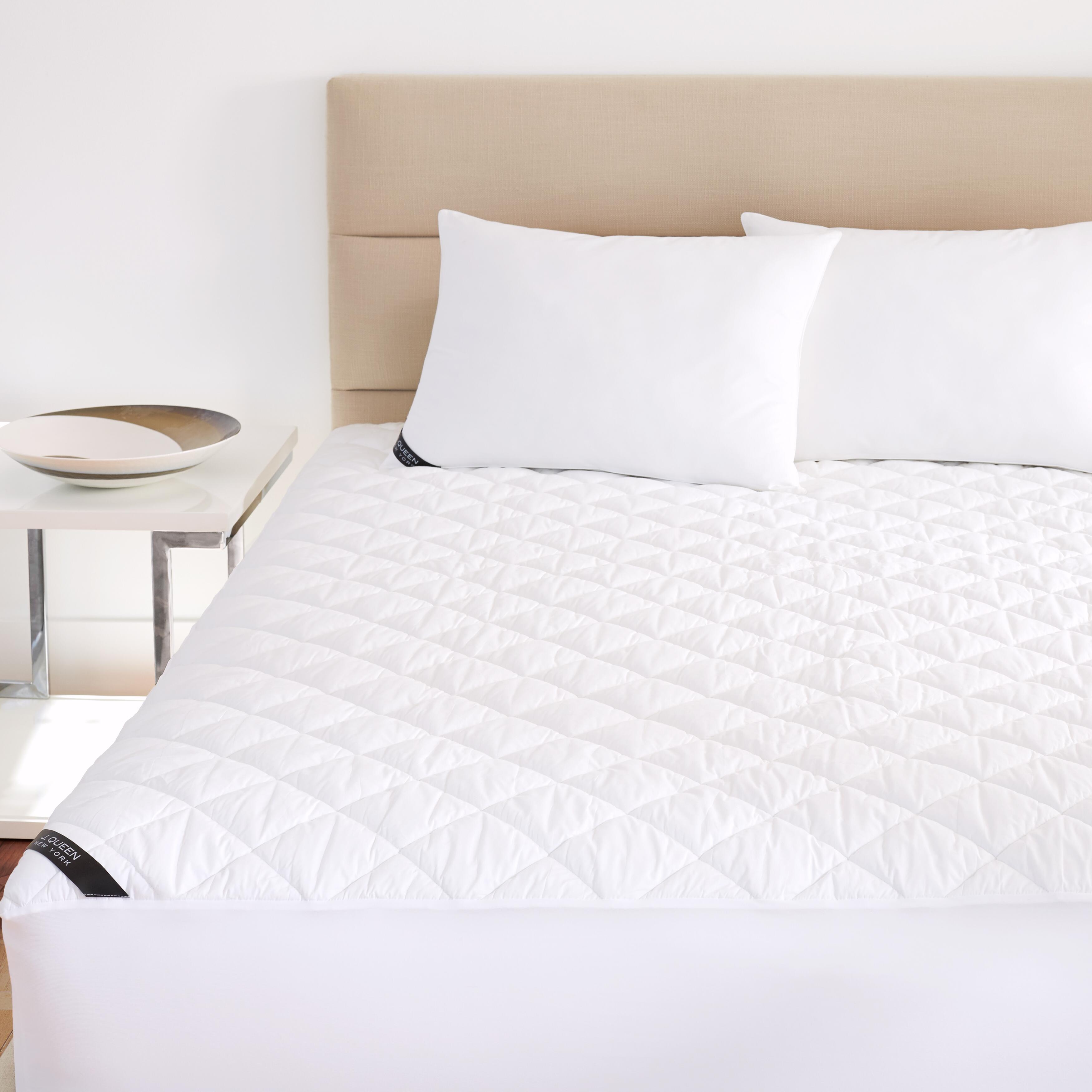 J.Queen New York Regal Waterproof Mattress Pad, White, large