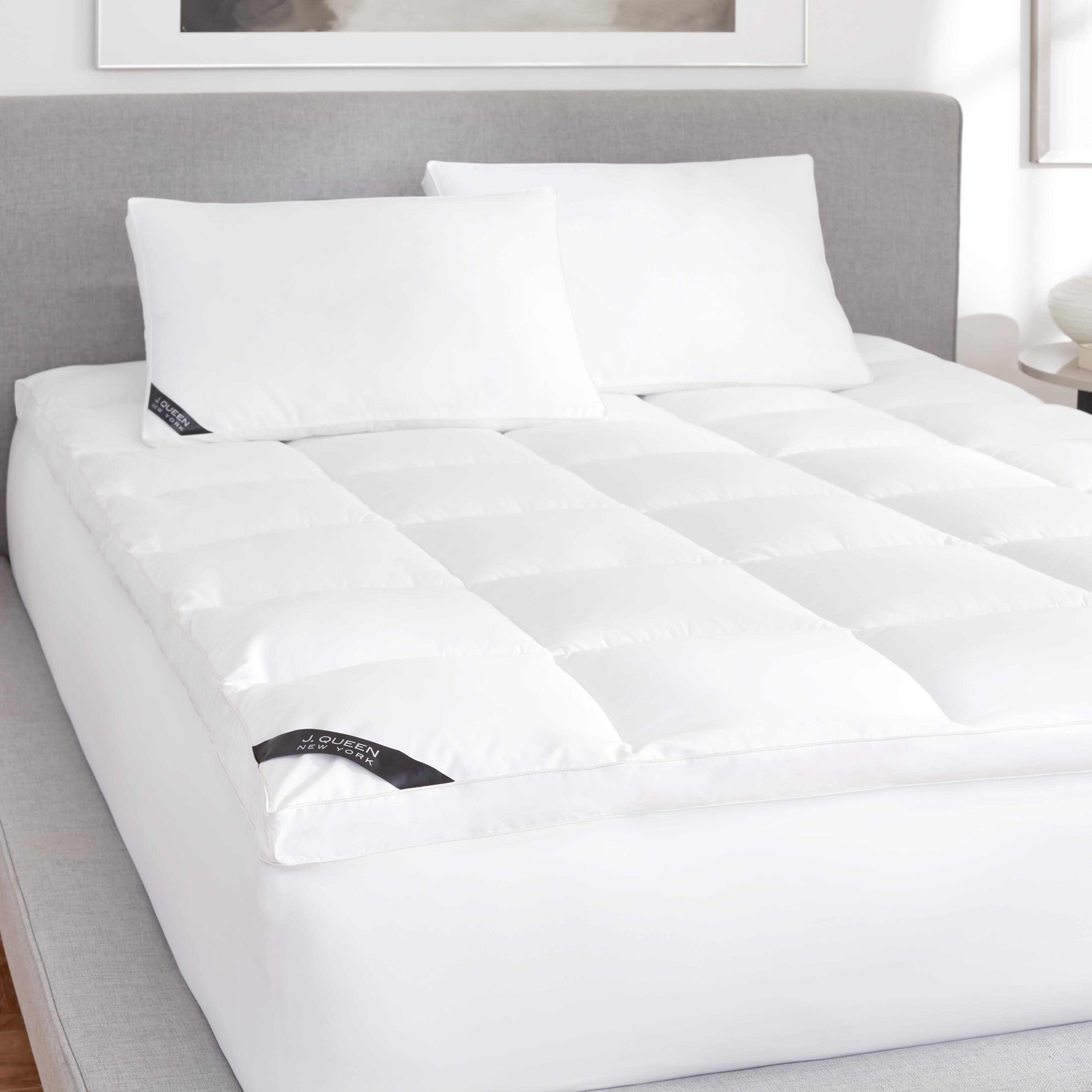 J.Queen New York Regency Mattress Topper, White, large