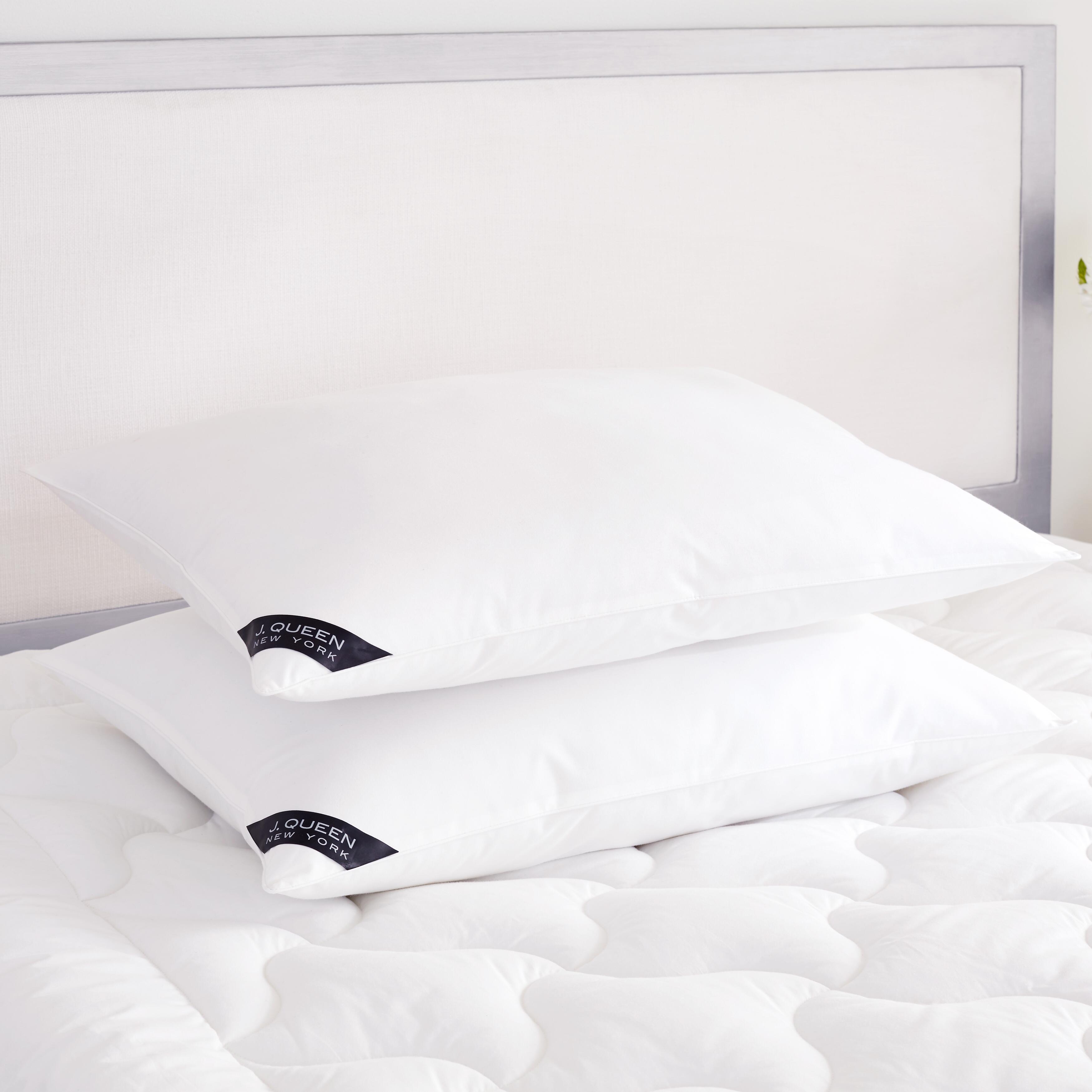 J.Queen New York Royalty Standard Soft Pillow Pair, White, large