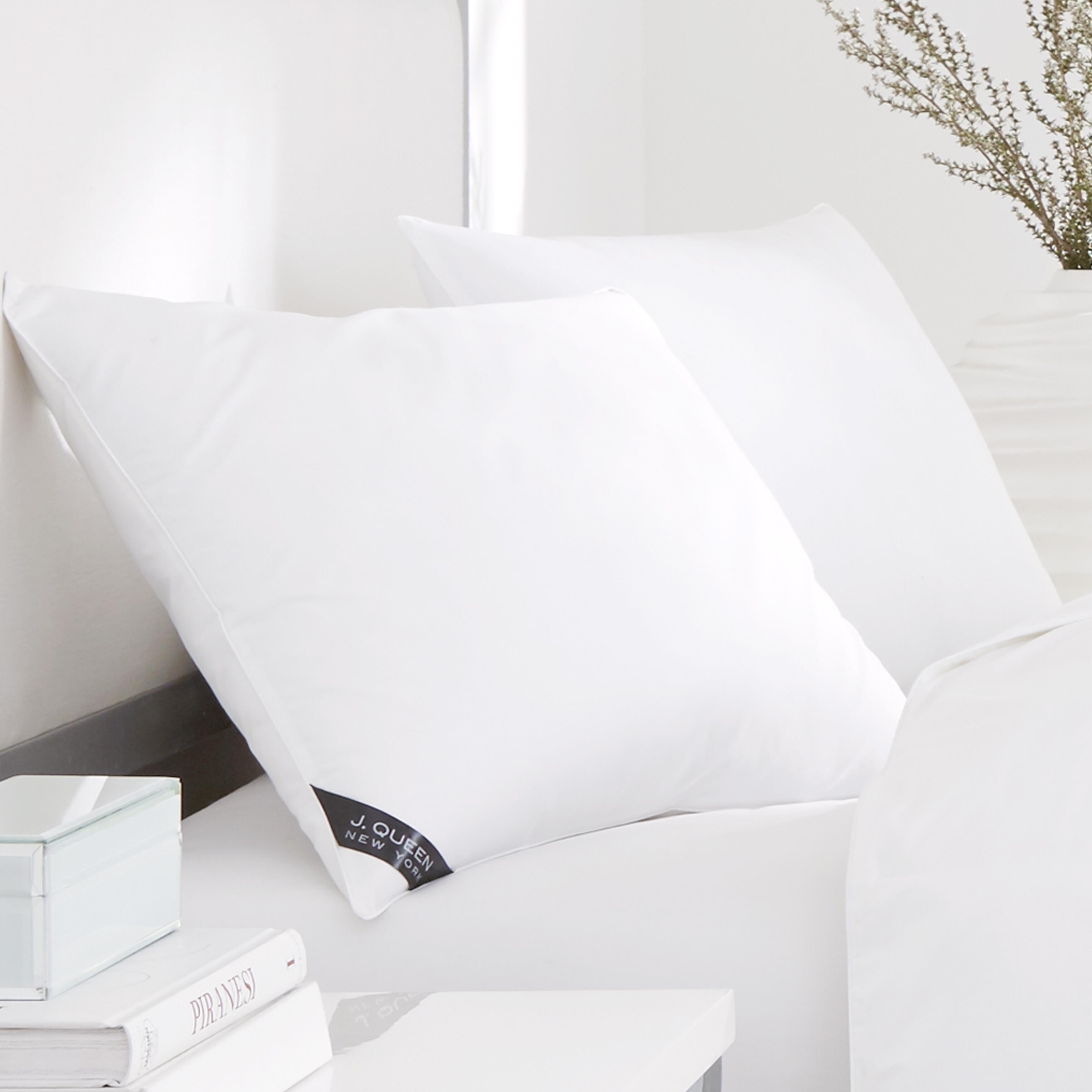 J.Queen New York Royalty Standard Soft Pillow Pair, White, large