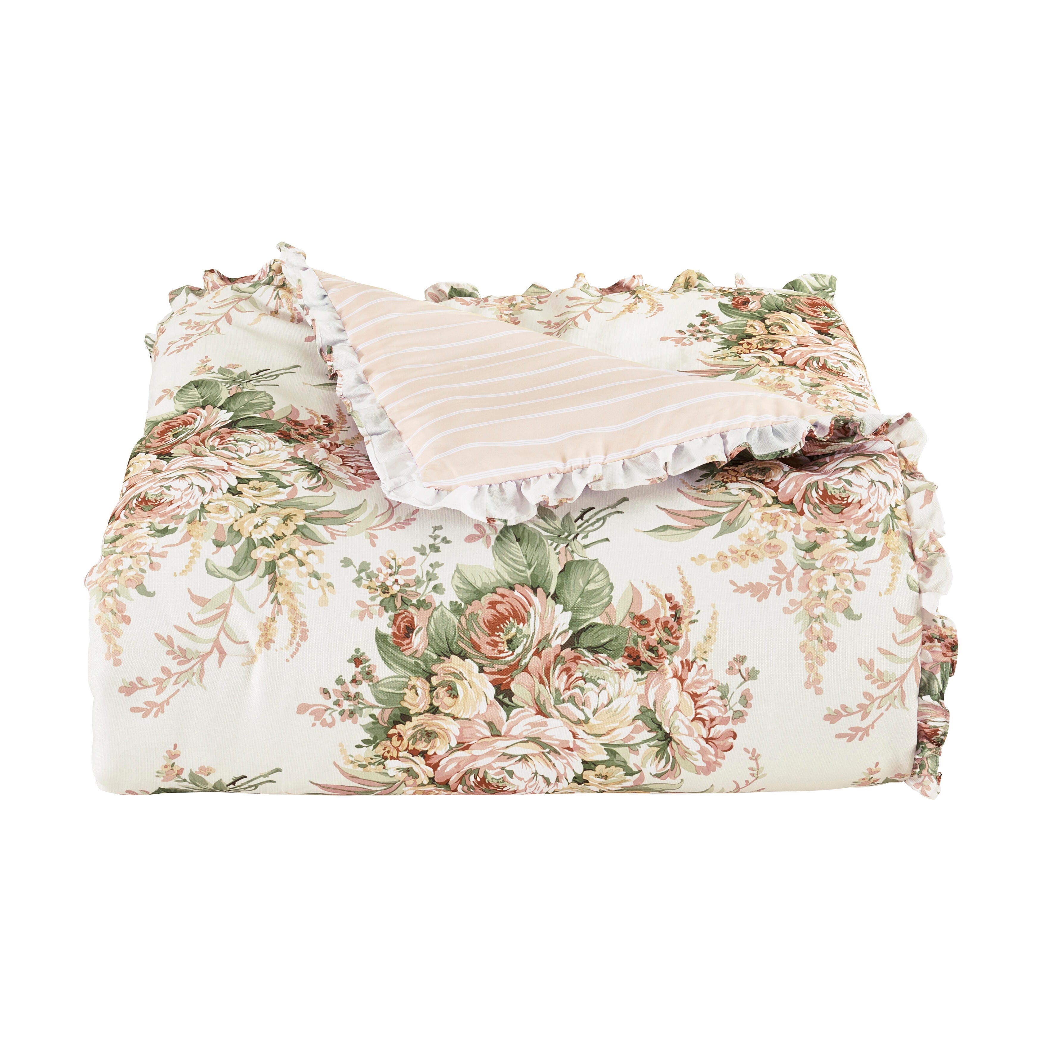 Royal Court Estelle Coral Queen 4Pc. Comforter Set, Coral, rollover