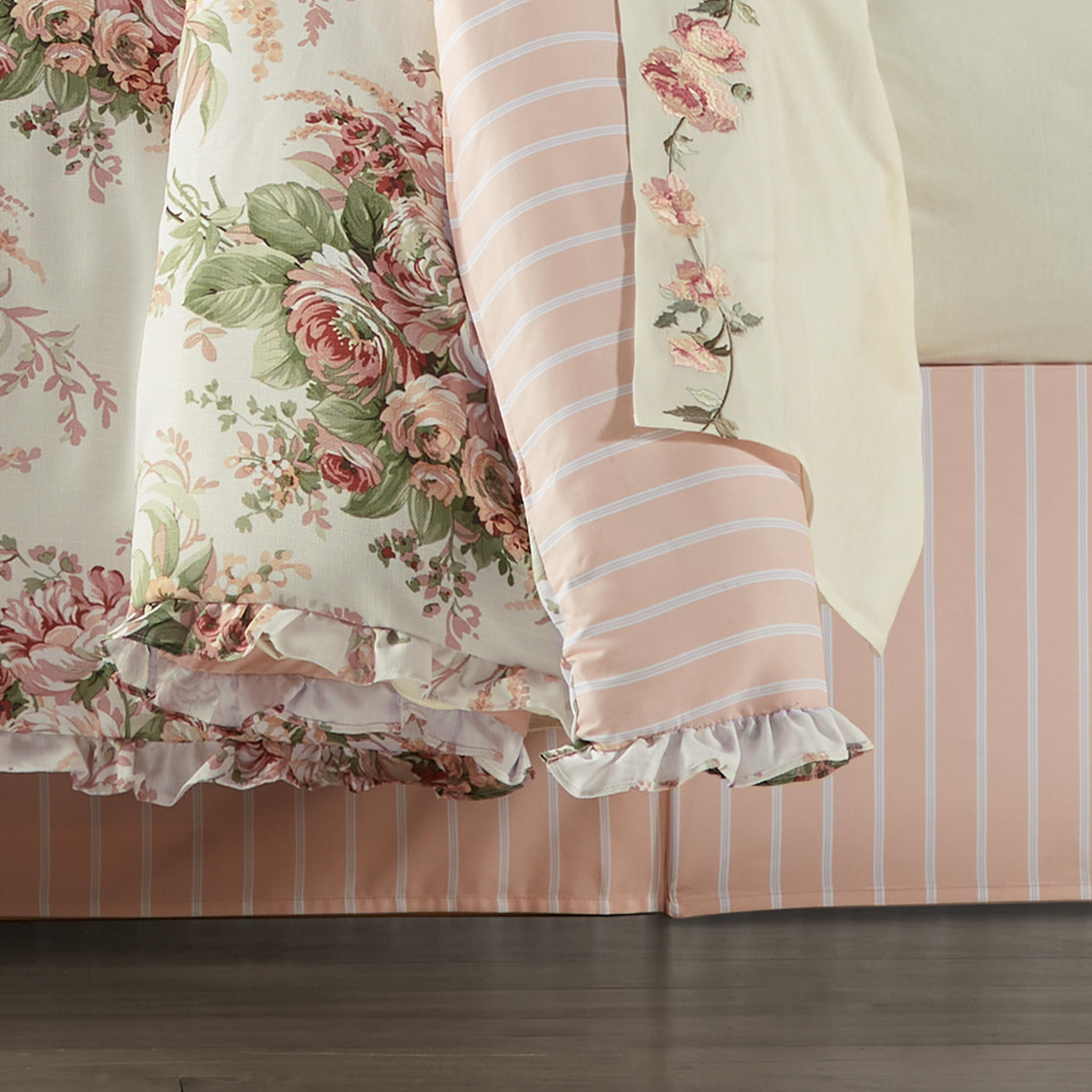 Royal Court Estelle Coral Queen 4Pc. Comforter Set, Coral, large