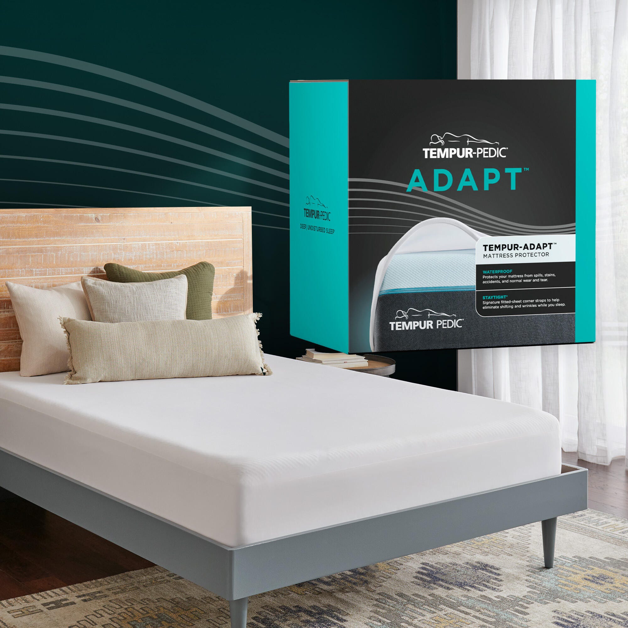Tempur-Protect Full Mattress Protector, White, large