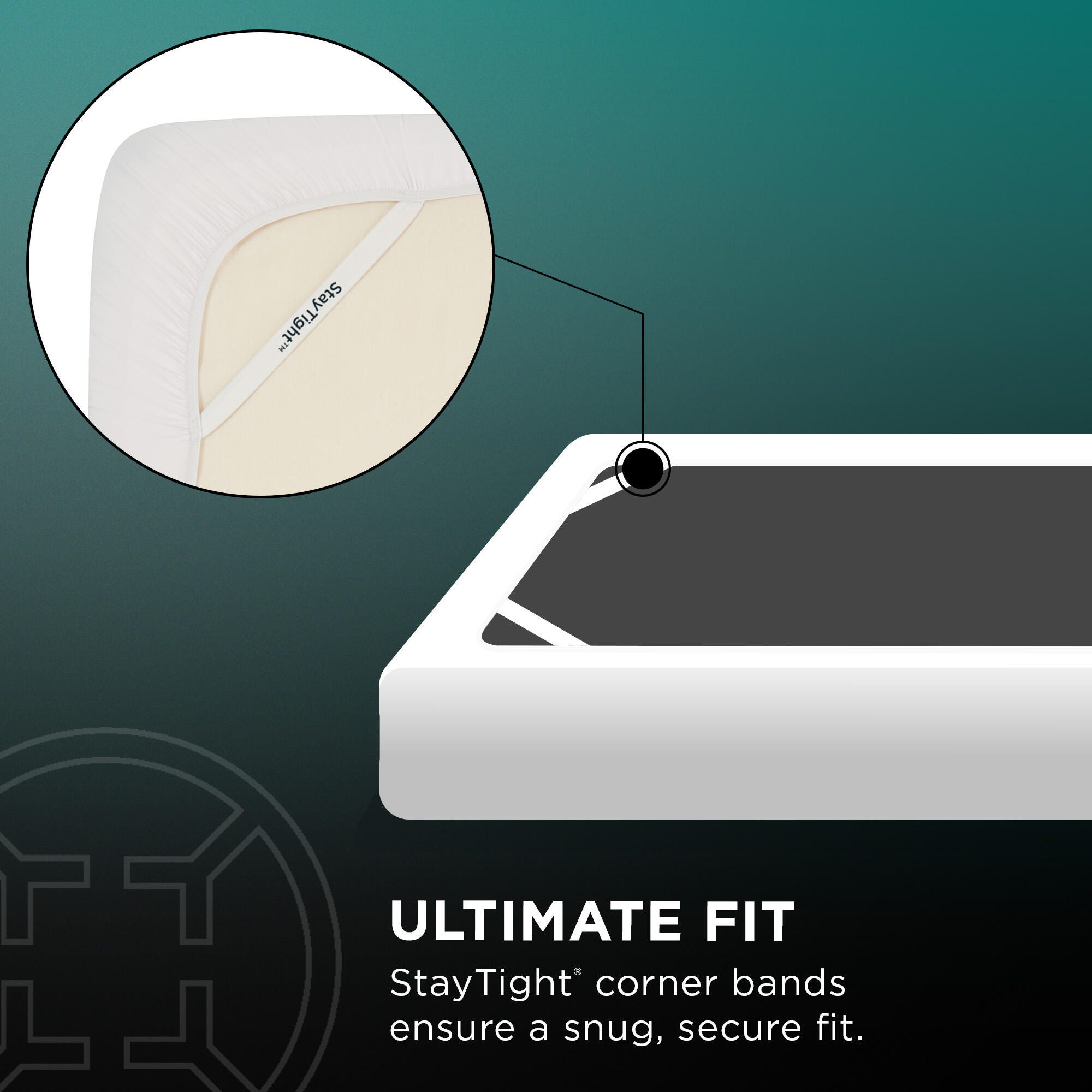 Tempur-Protect Split KingMattress Protector, White, large